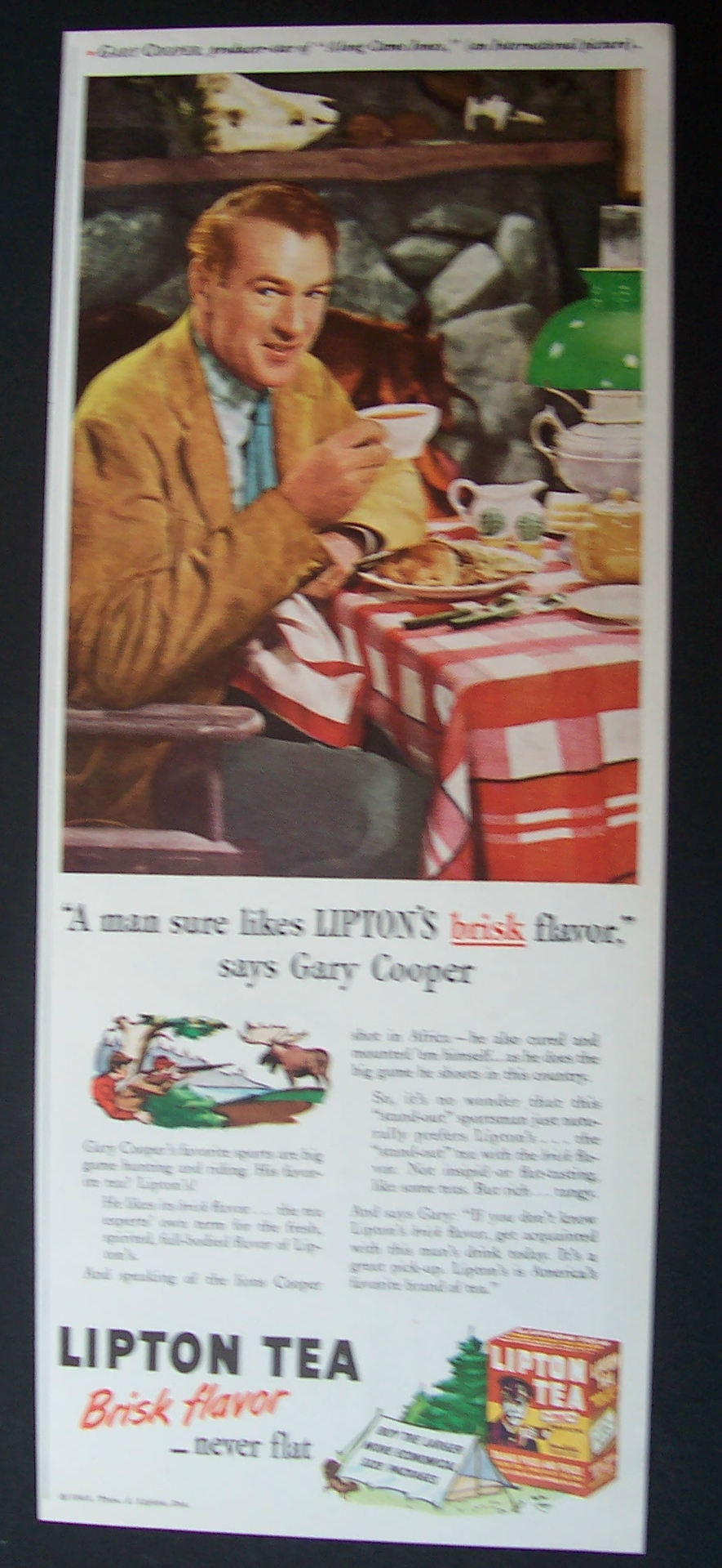 1945  Lipton  Tea  with  Gary  Cooper