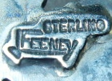 Leo Feeney Sterling Silver Turquoise Topaz Cross Pendan