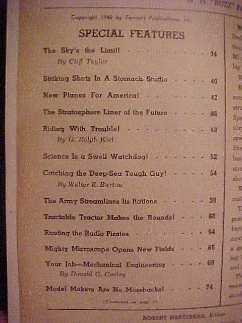 Mechanix Illustrated Magazine-July 1940-New Planes