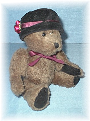 10 Inch Boyds Teddy Bear With BlackVelvet Hat