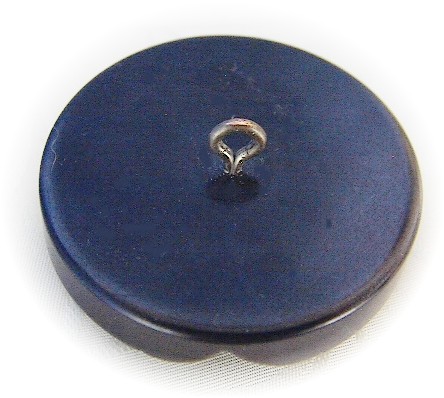 Bakelite Black Deeply Carved Button