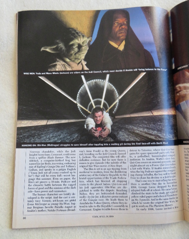 Time Magazine April 26, 1999 Star Wars: The Complete Guide To The Phantom Menace