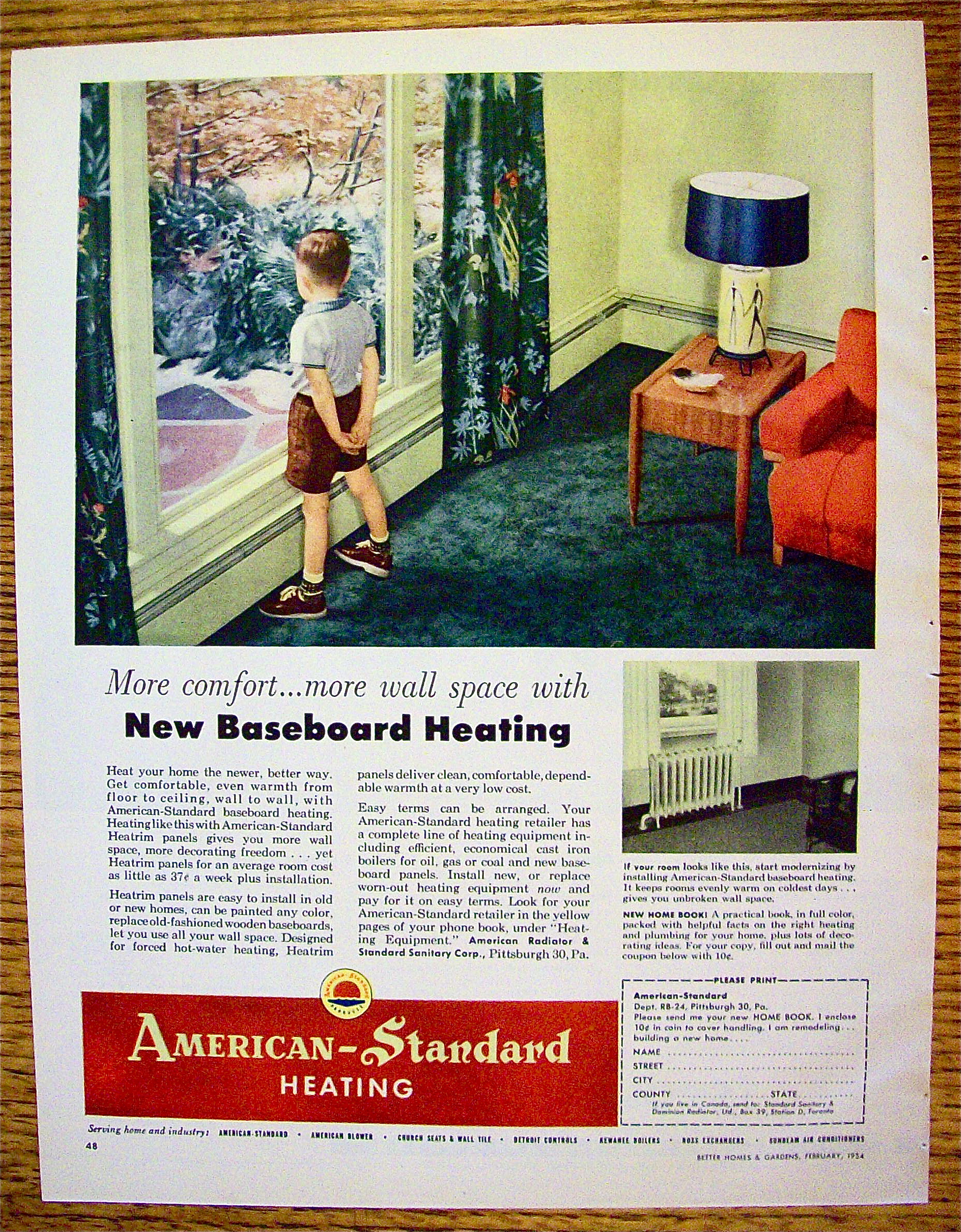 1954 American Standard Heating w/Boy In Window
