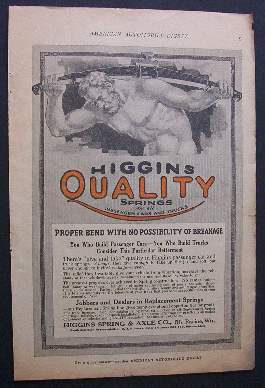 1919 Higgins Quality Springs