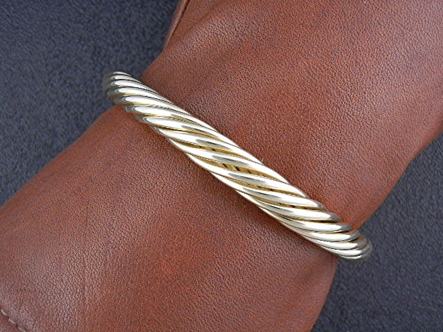 David  Yurman 18K Gold and Pearl Cuff
