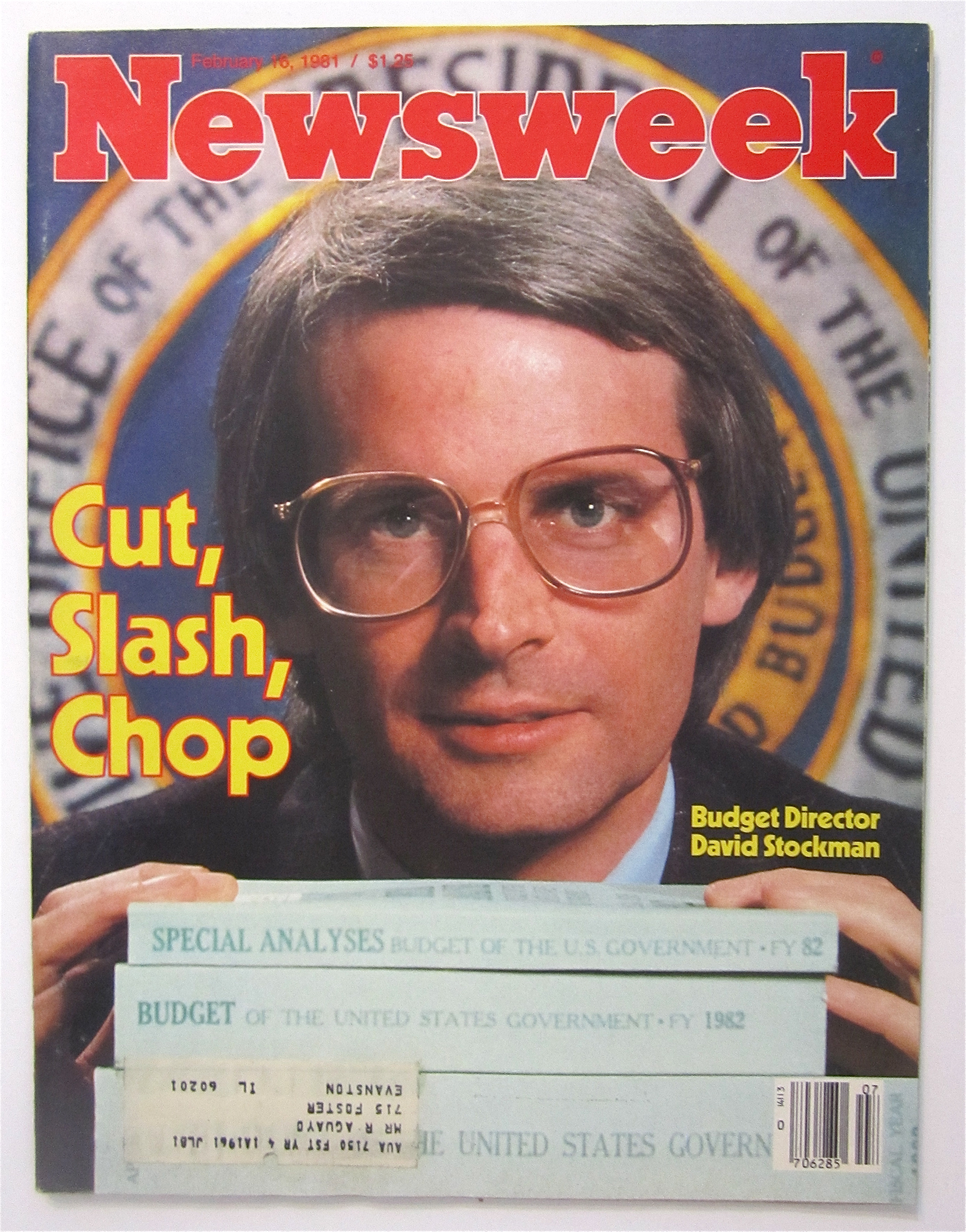 Newsweek Magazine February 16, 1981 David Stockman