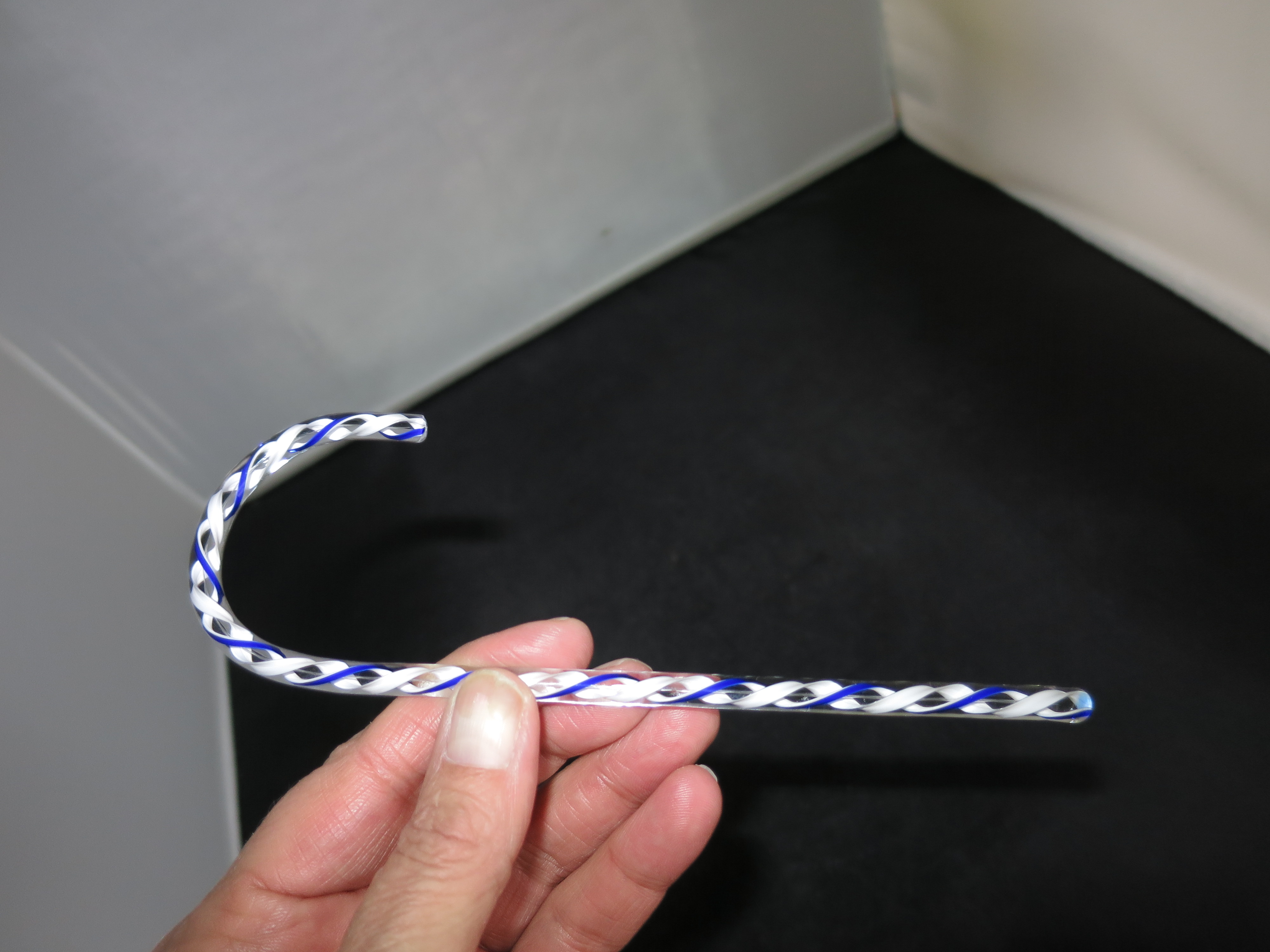Cased Glass Candy Cane by Mary Angus Readsboro VT