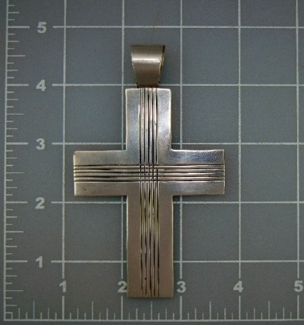 Native American Sterling Silver Large Cross Uncle Sam W