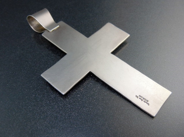Native American Sterling Silver Large Cross Uncle Sam W