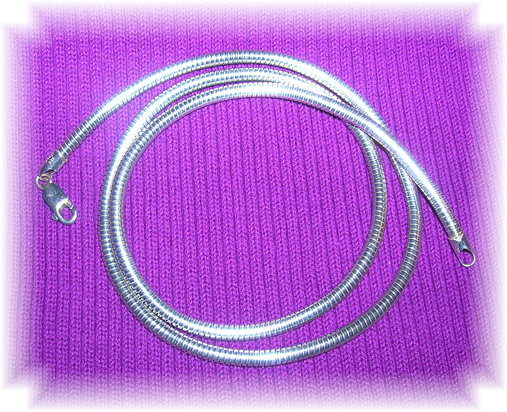 24 1/2 Inch Sterling Silver Snake Chain
