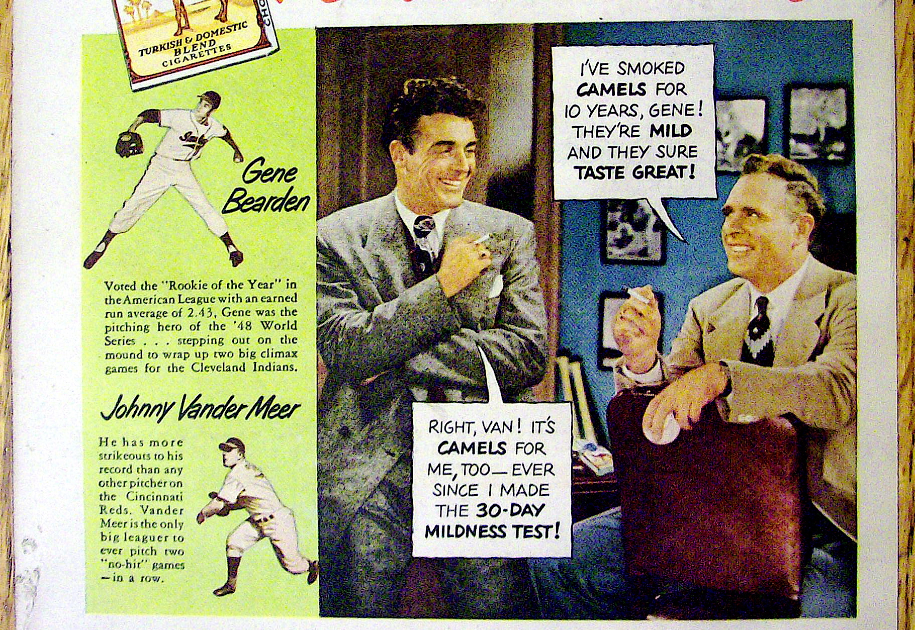 1949 Camel Cigarettes with Bearden & Vander Meer