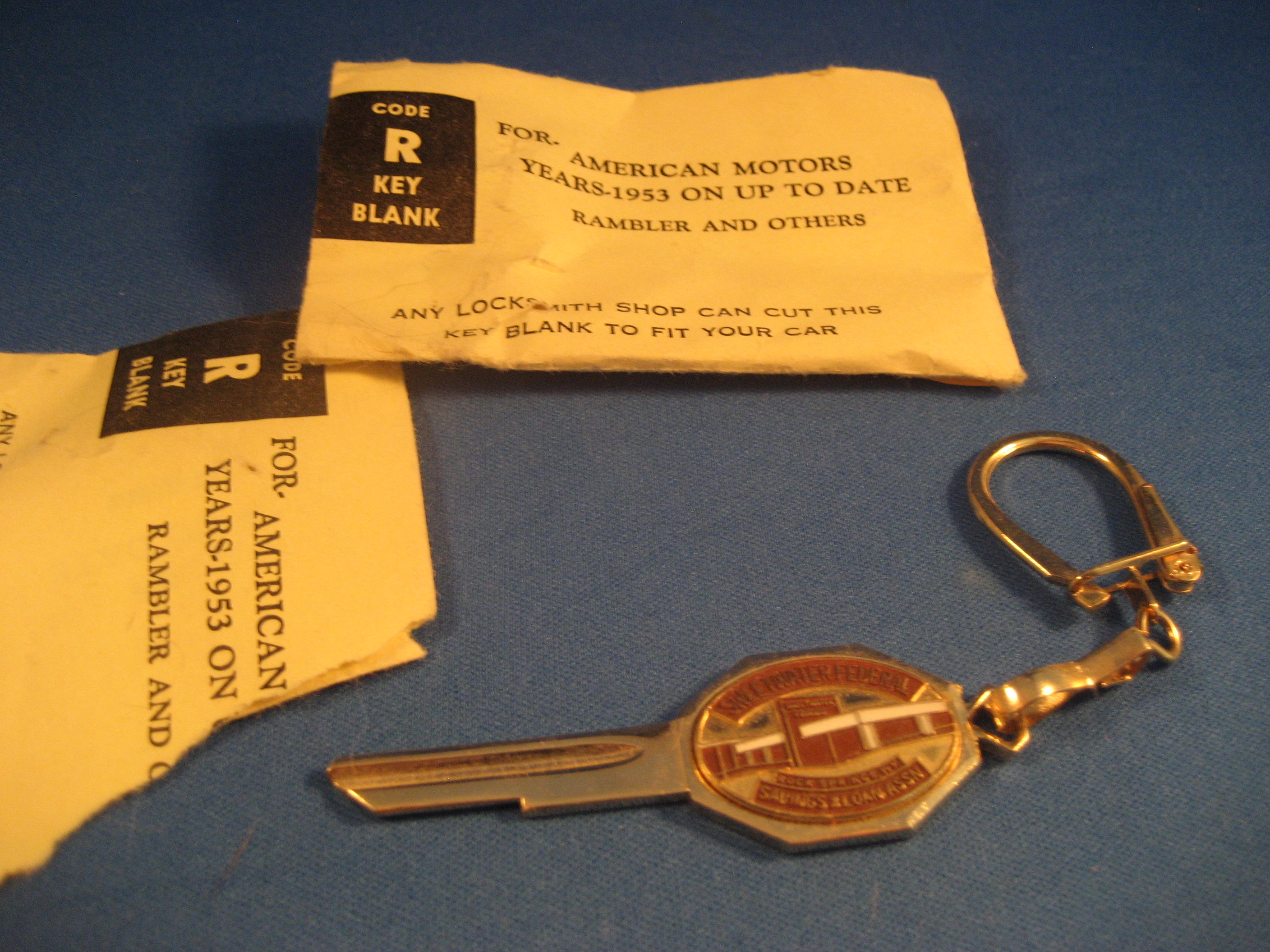 Advertising Key Blank Key Chain