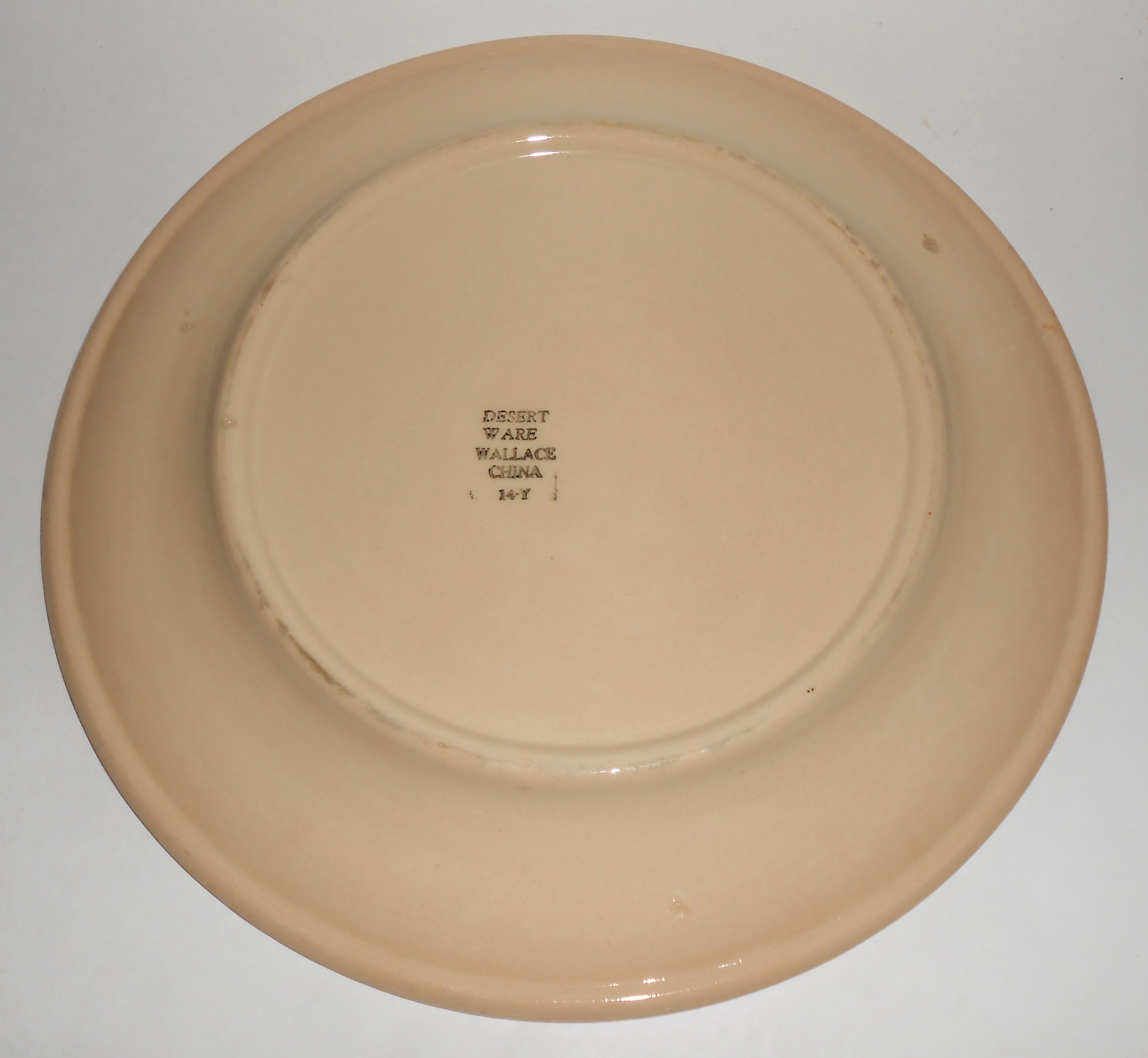 Wallace Restaurant China Brown Ye Olde Mill Chop Plate!