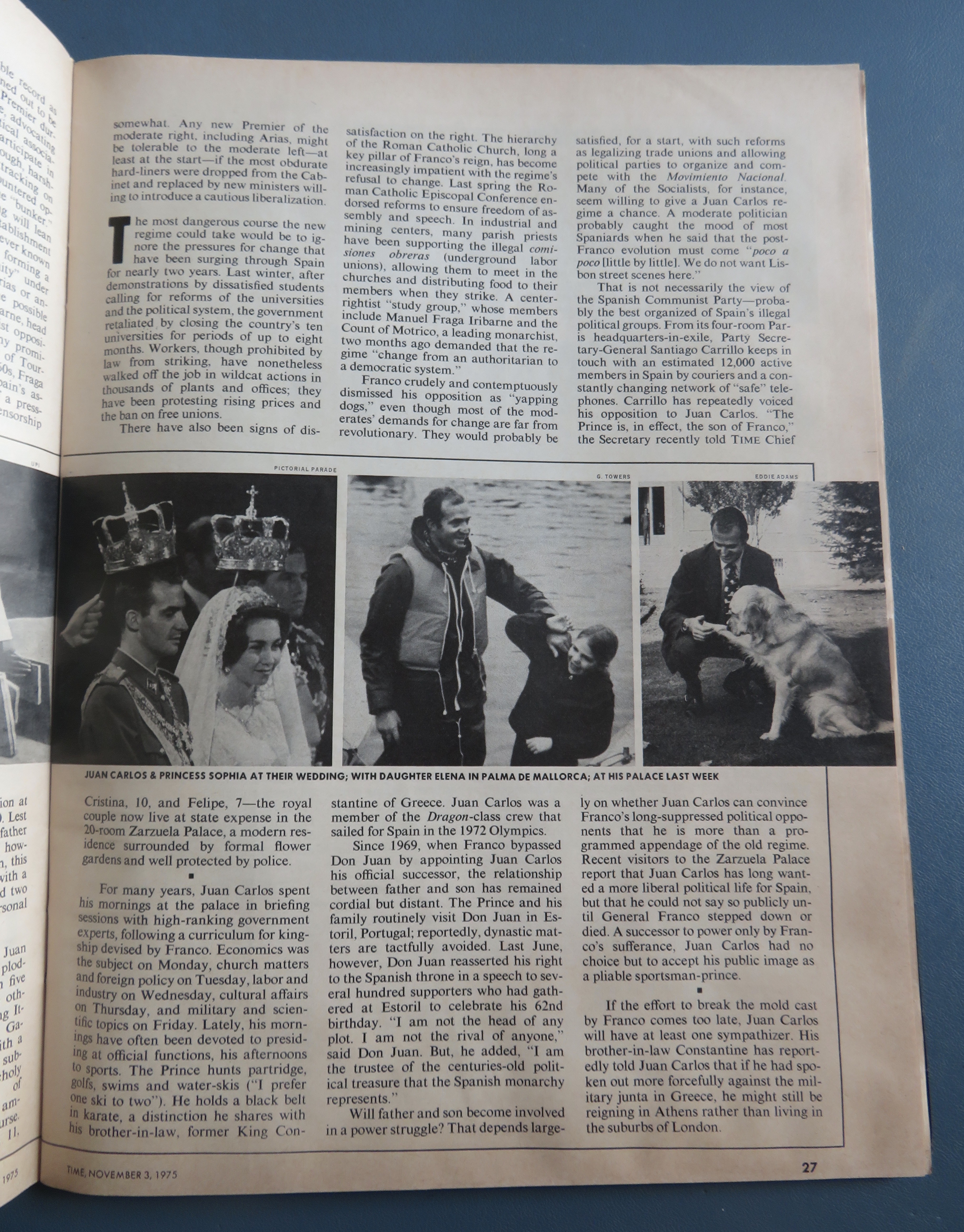 Time Magazine November 3, 1975 Spain After Franco