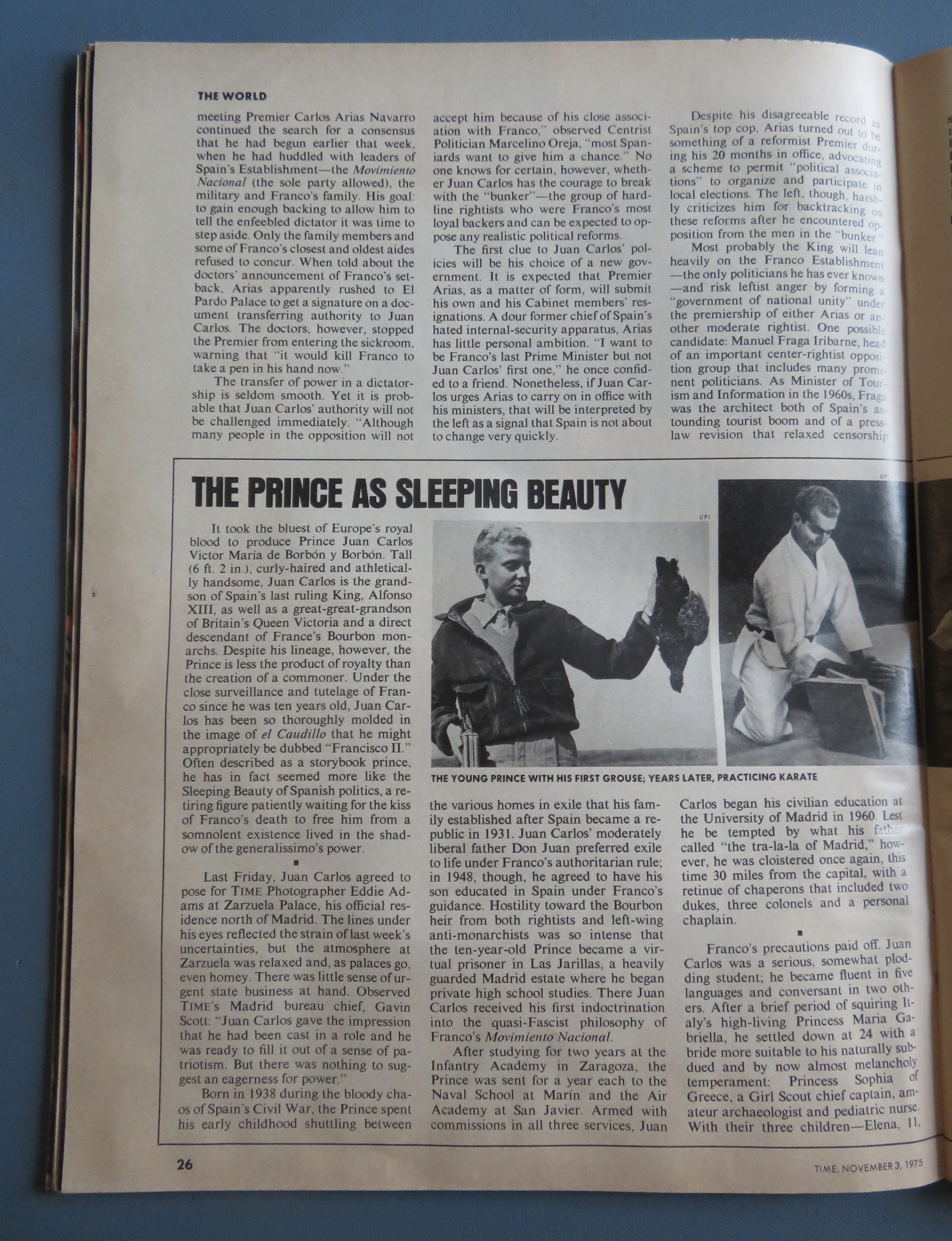 Time Magazine November 3, 1975 Spain After Franco