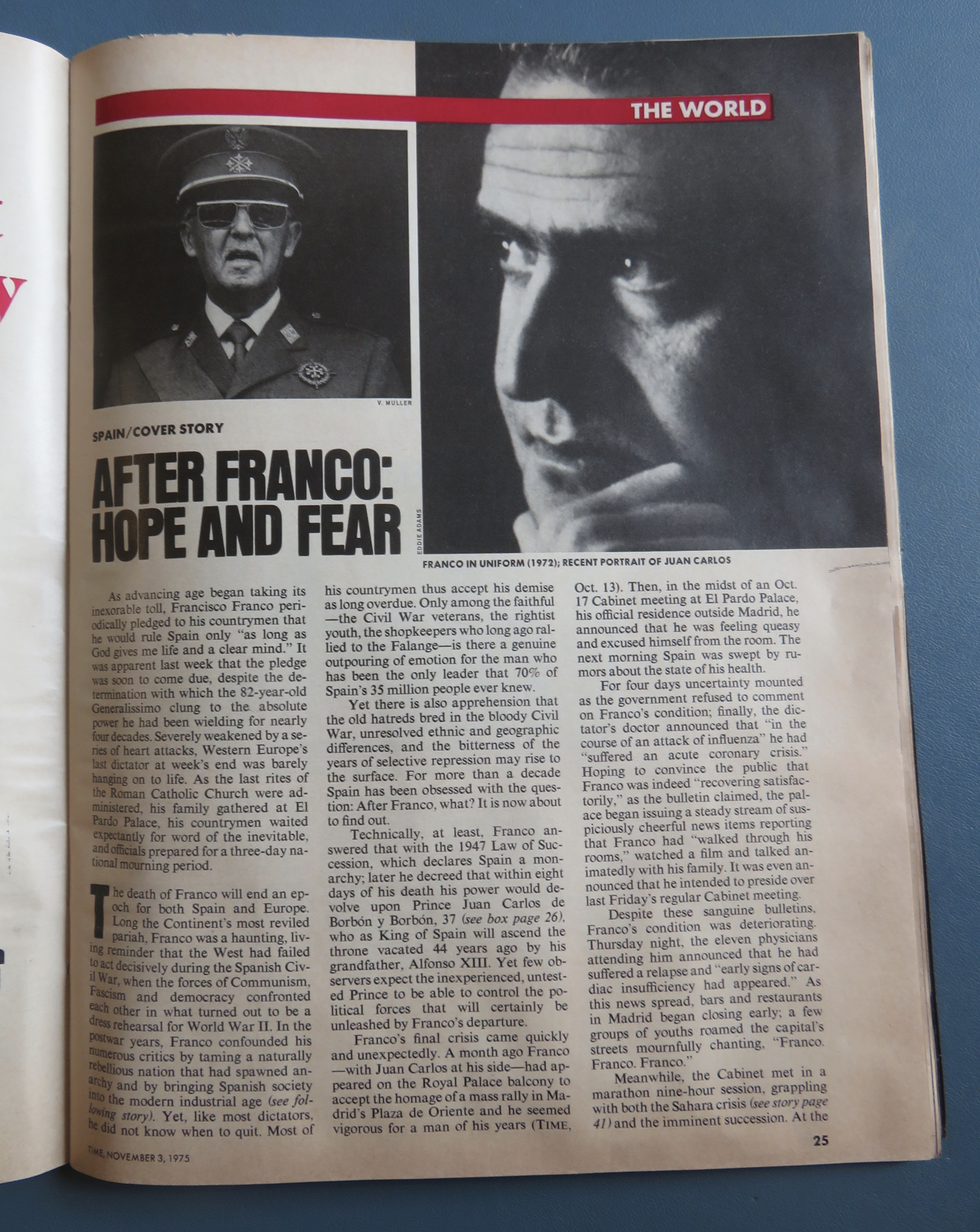 Time Magazine November 3, 1975 Spain After Franco