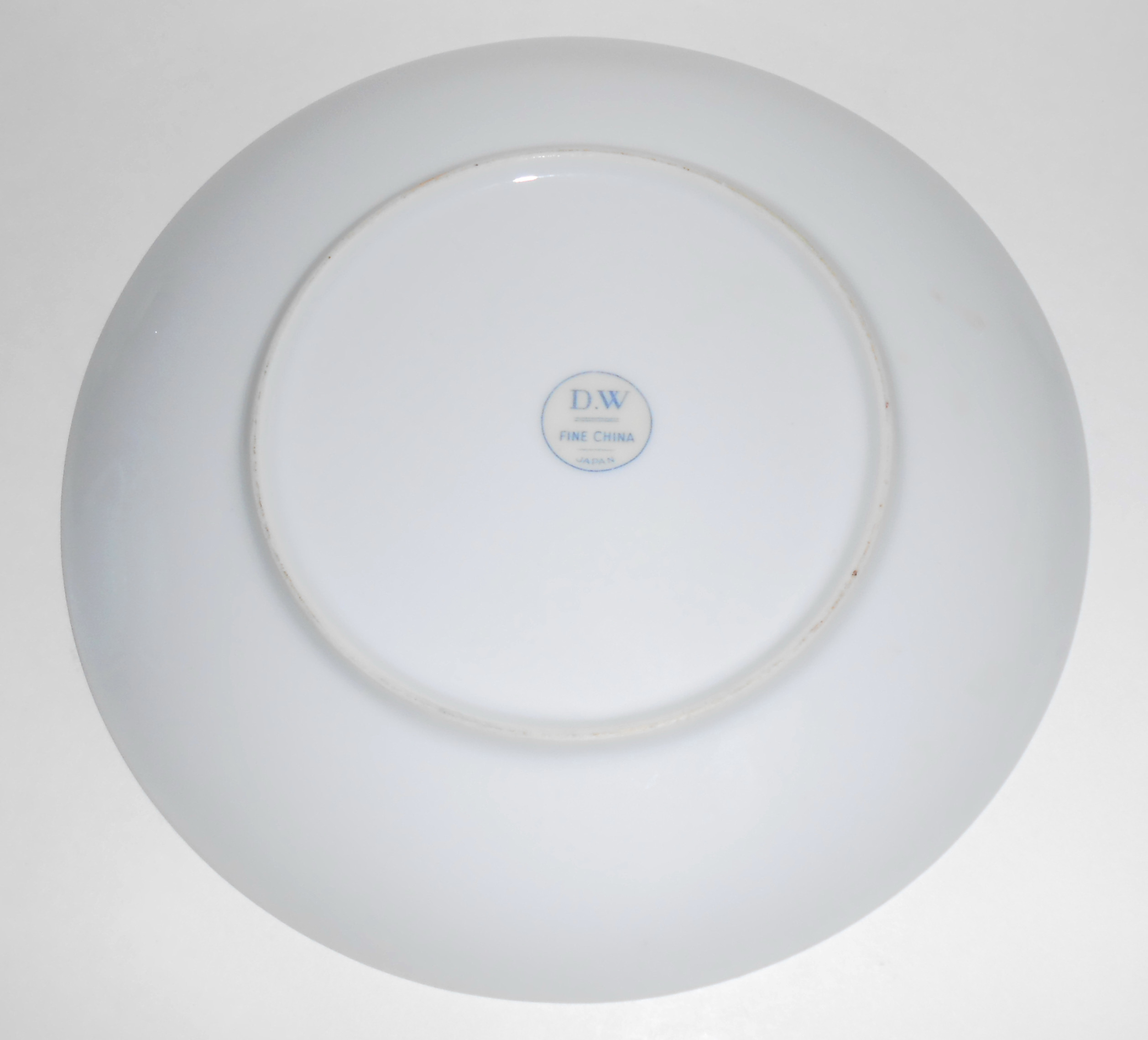 DW Fine Japan Porcelain China Floral Tree Salad Plate