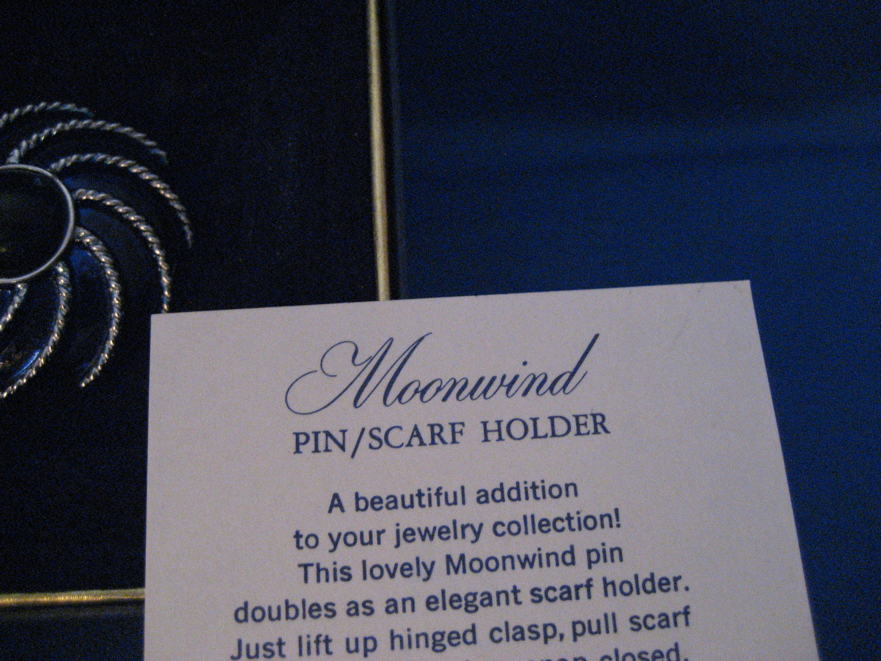 Moonwind Pin and Scarf Holder