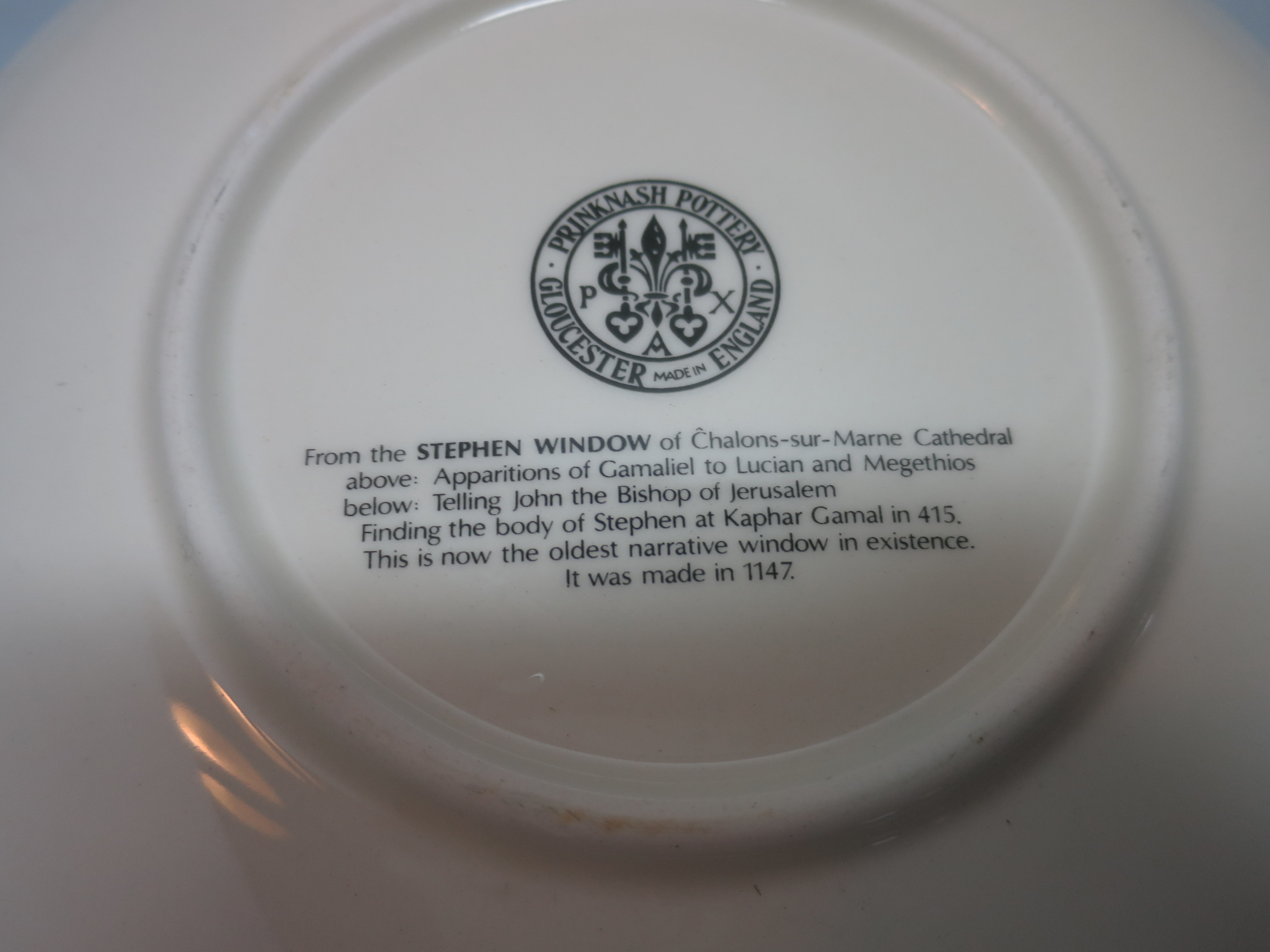 Prinknash Pottery Stephen Window plate
