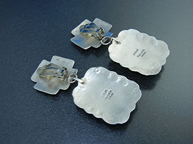 Marcella James Sterling Silver Kingman Turquoise Clips