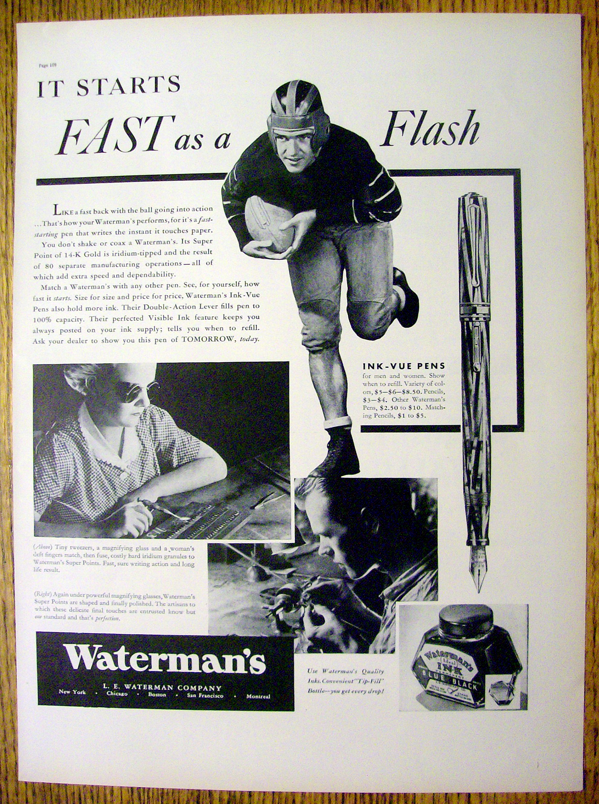 1937 Waterman's Pens