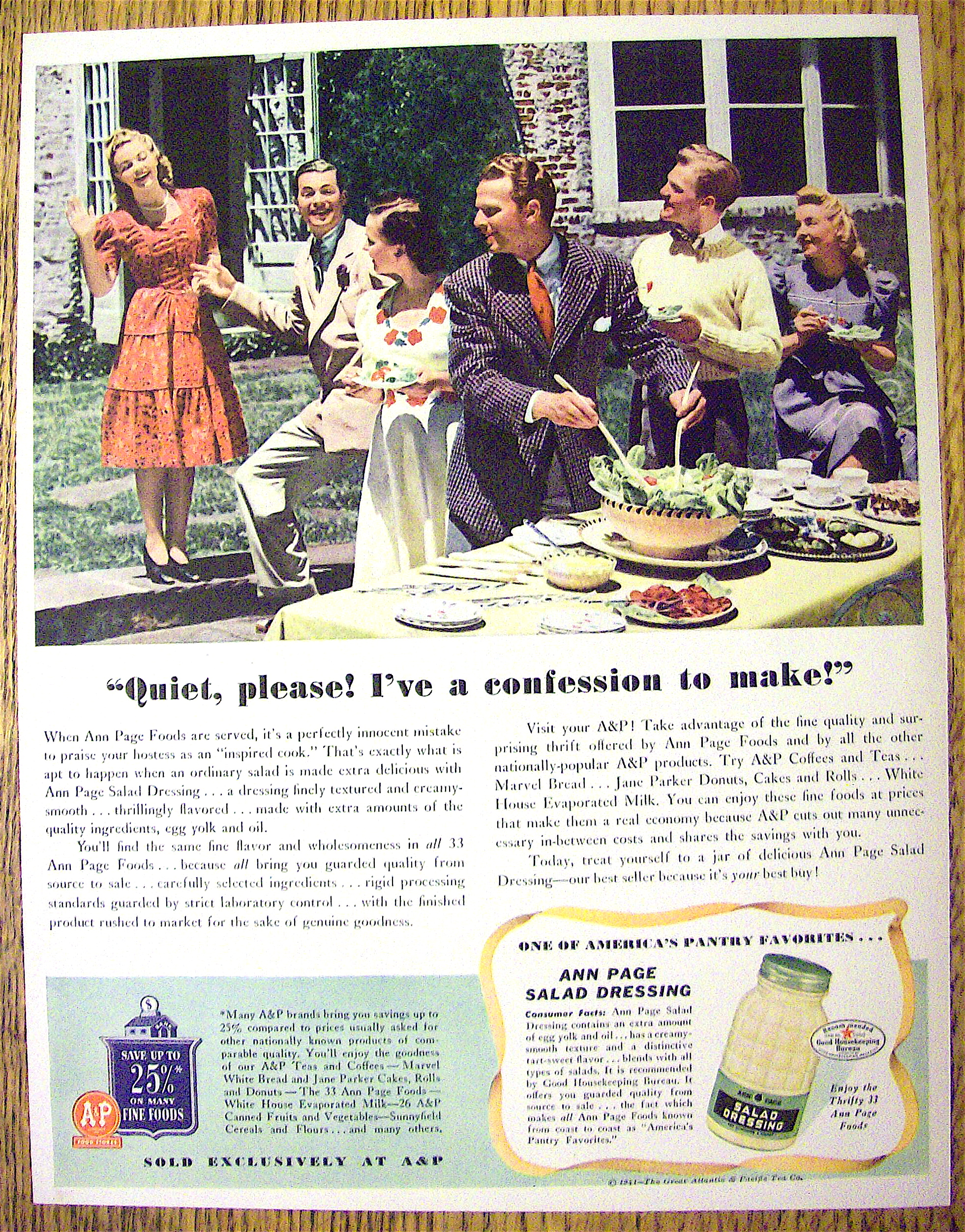 1941 Ann Page Salad Dressing