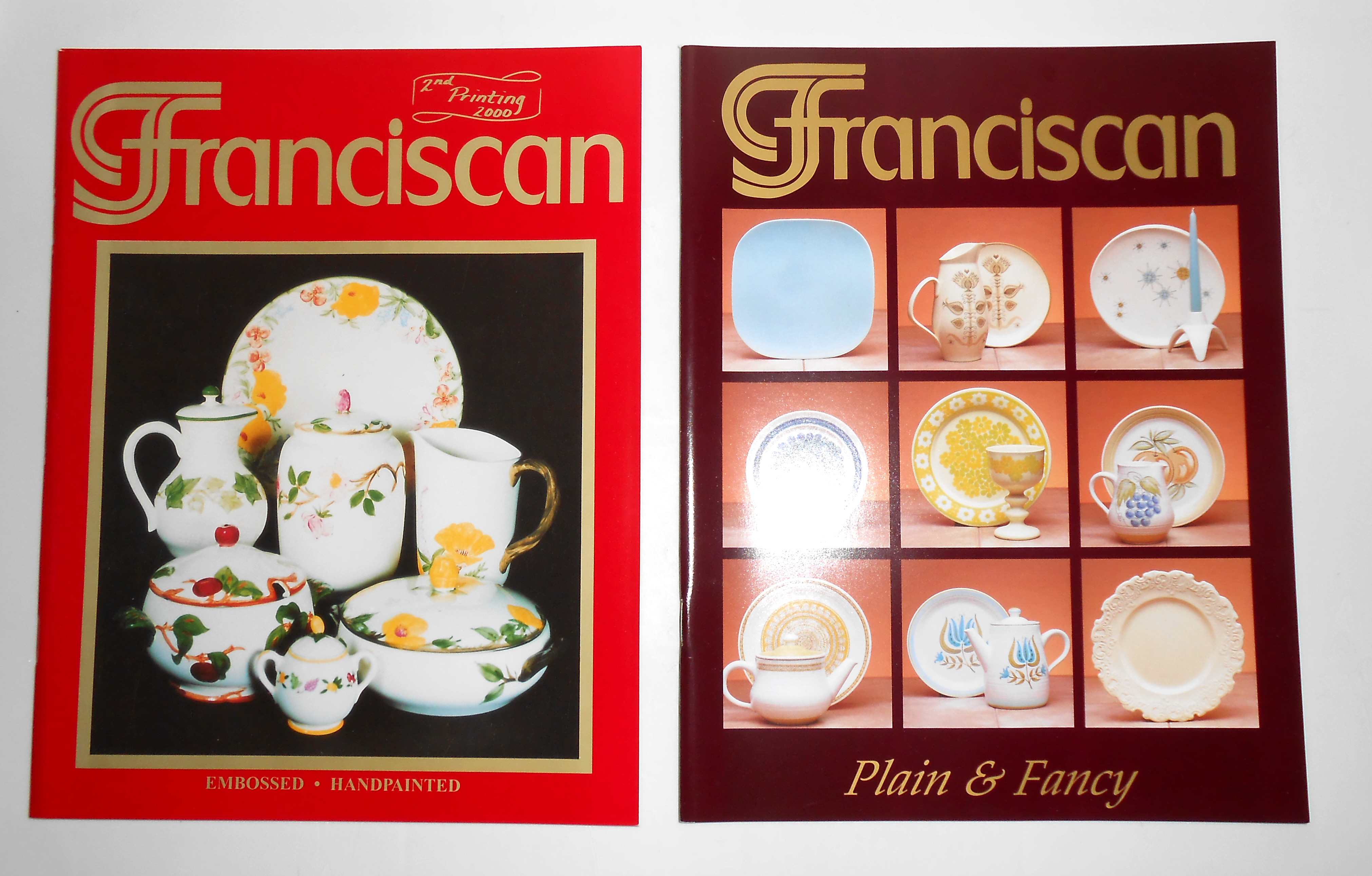Pr Franciscan Pottery Plain & Fancy - Handpainted Books