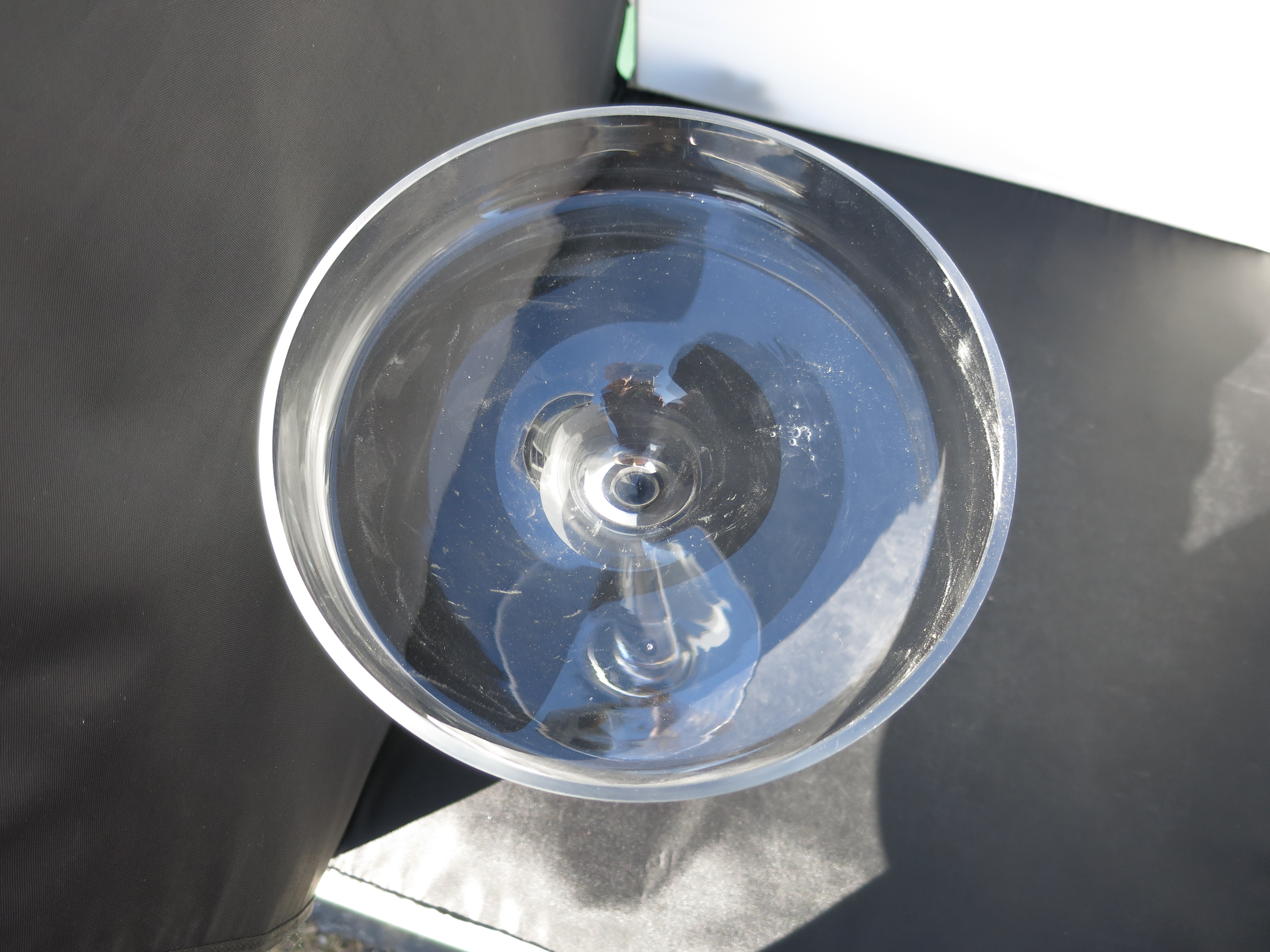 Etched Clear Glass Dome Pedestal Pastry Server 16 inch