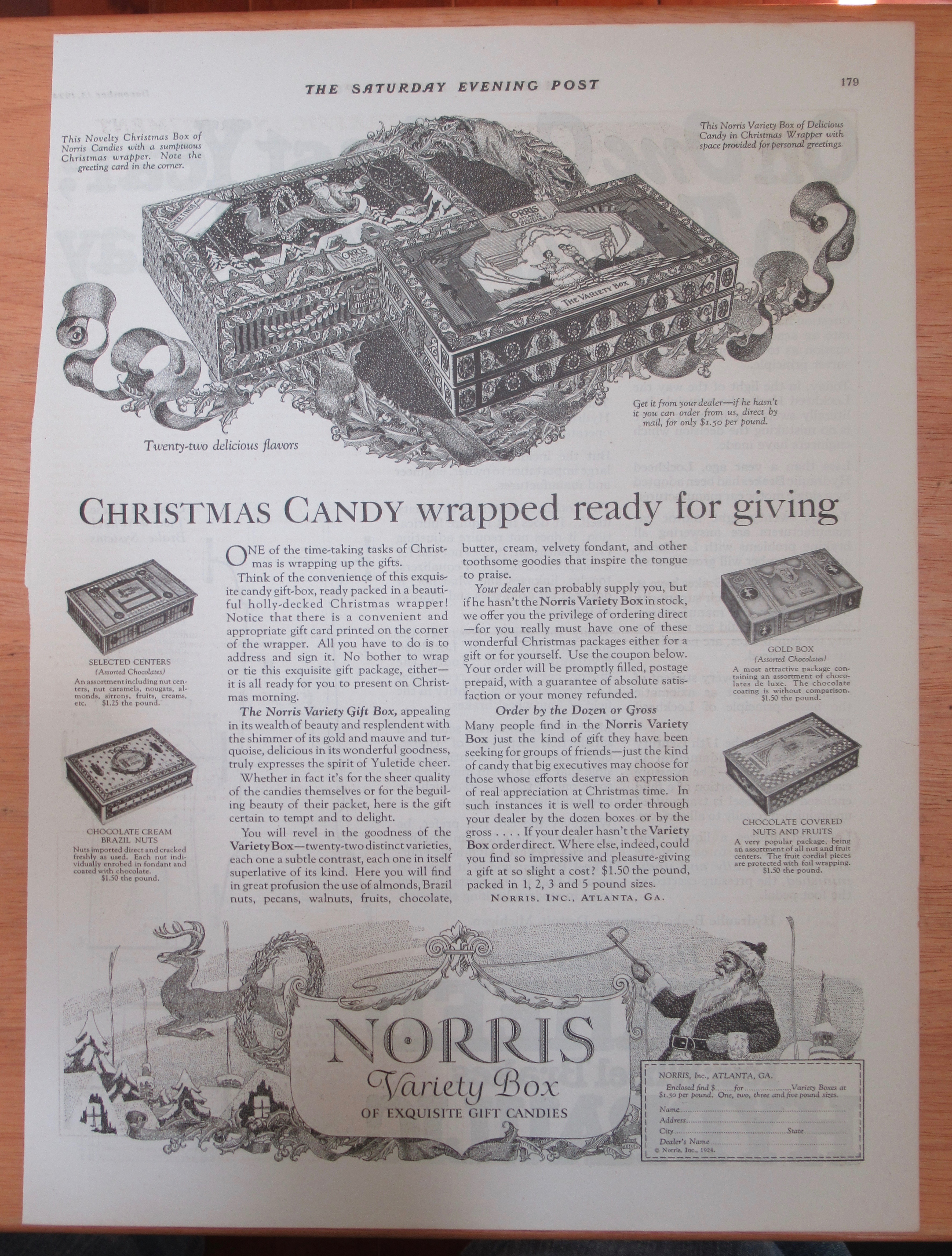 1924 Norris Candies with Norris Variety Box