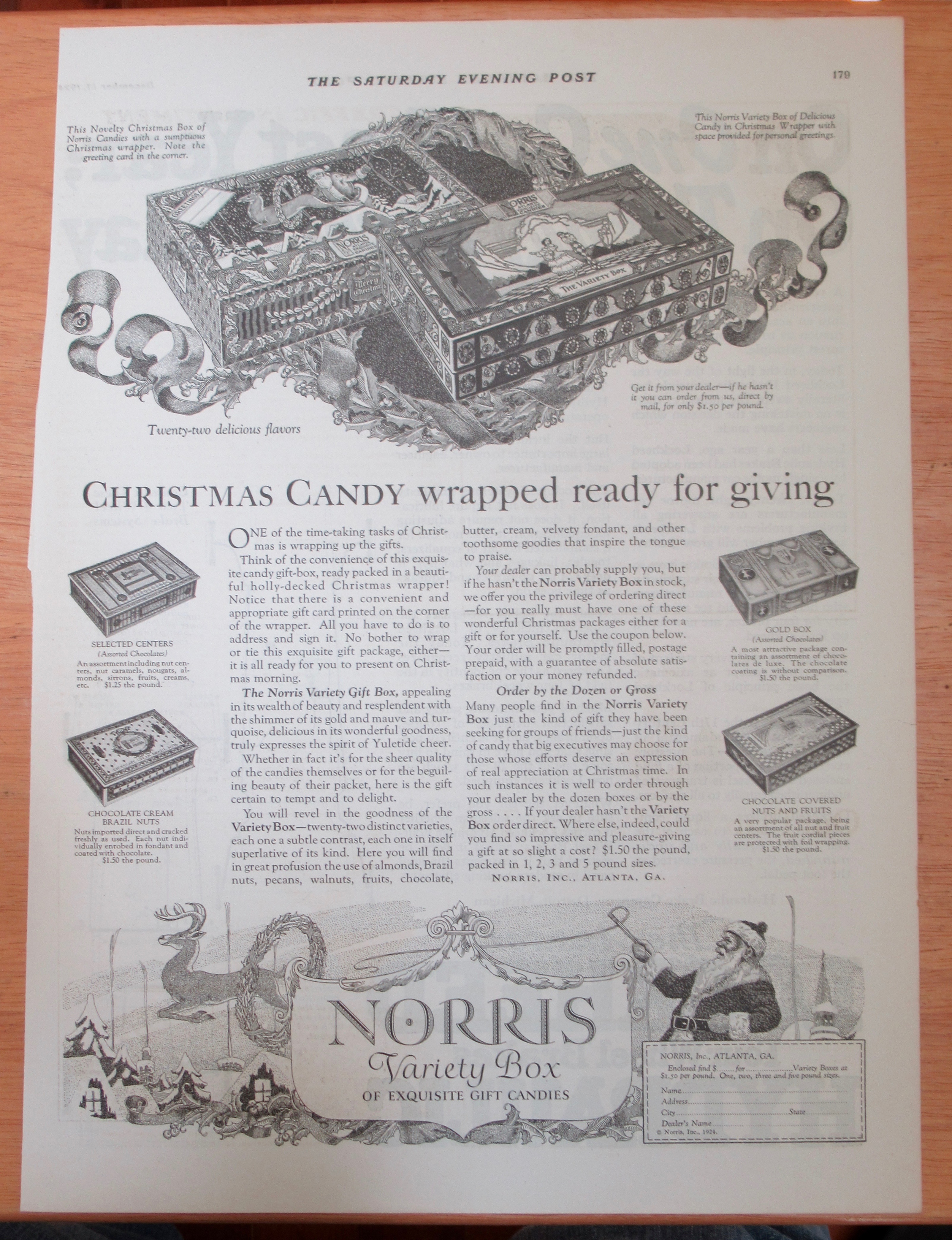 1924 Norris Candies with Norris Variety Box