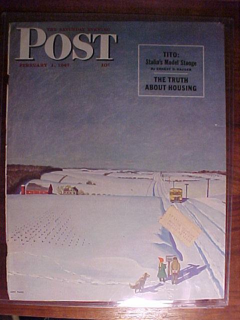 Saturday Evening Post Cover - Falter - February 1, 1947