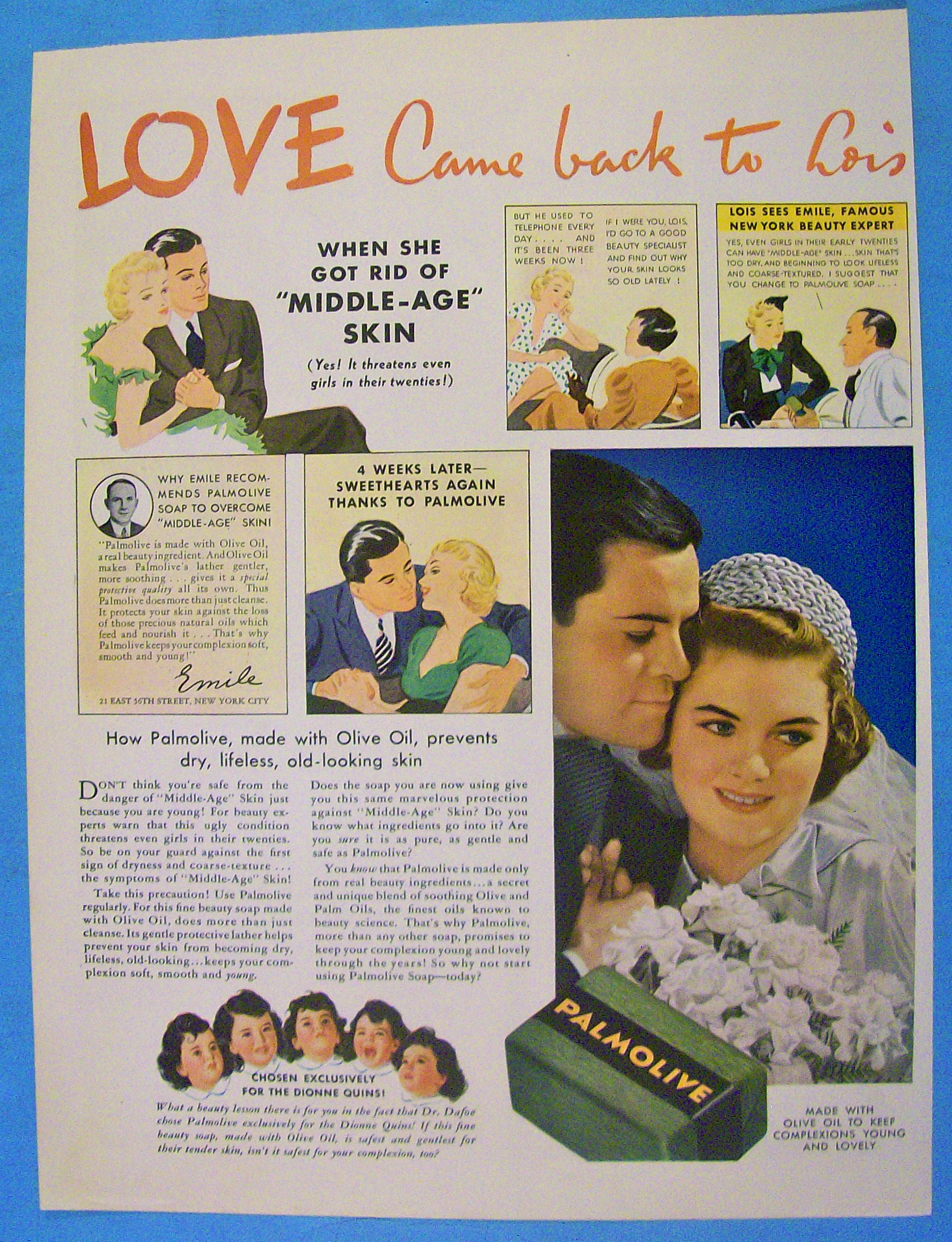 1937 Palmolive Soap with Bride & Groom