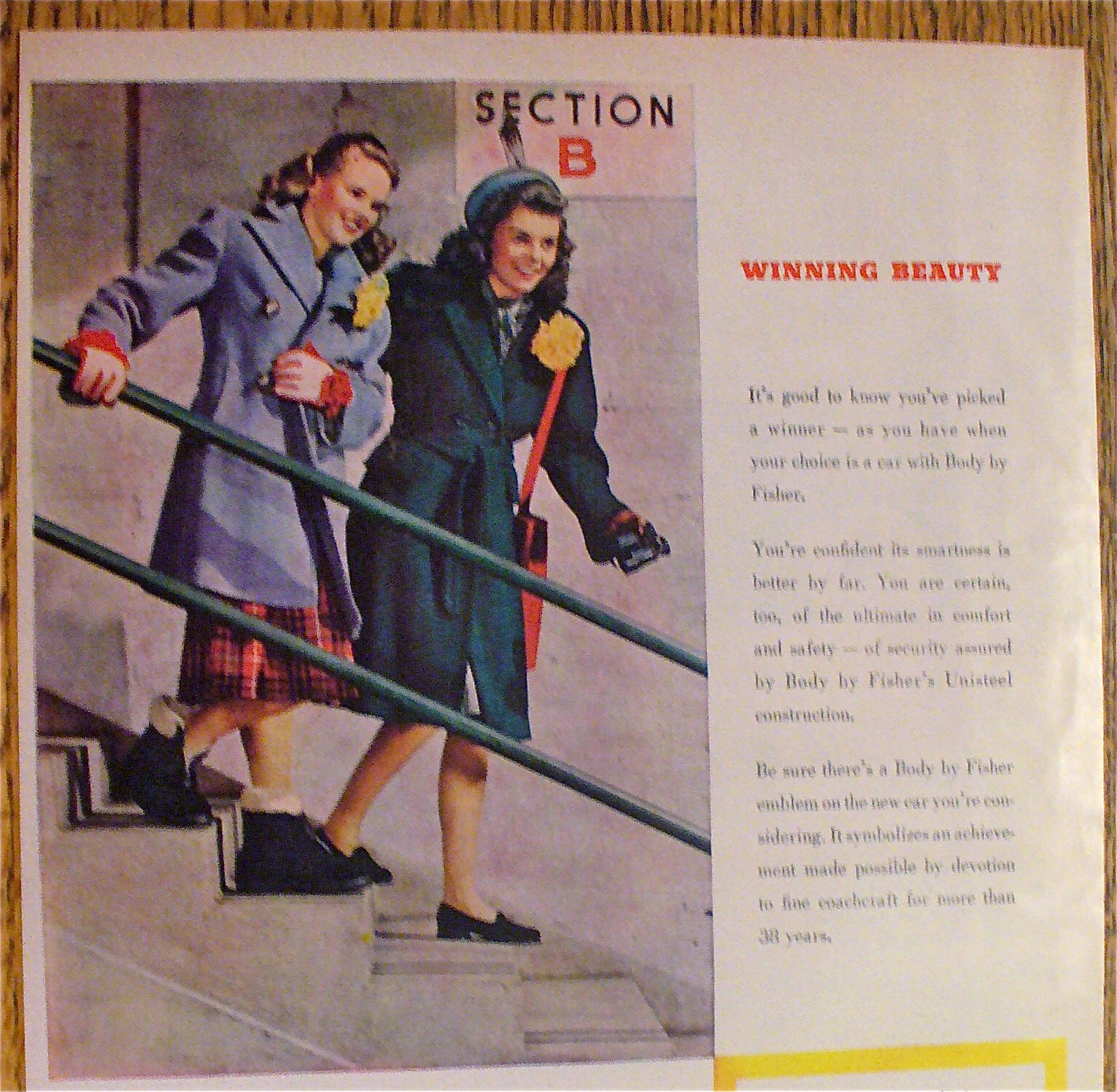 1946 Body By Fisher With Girls Going Down Stairs
