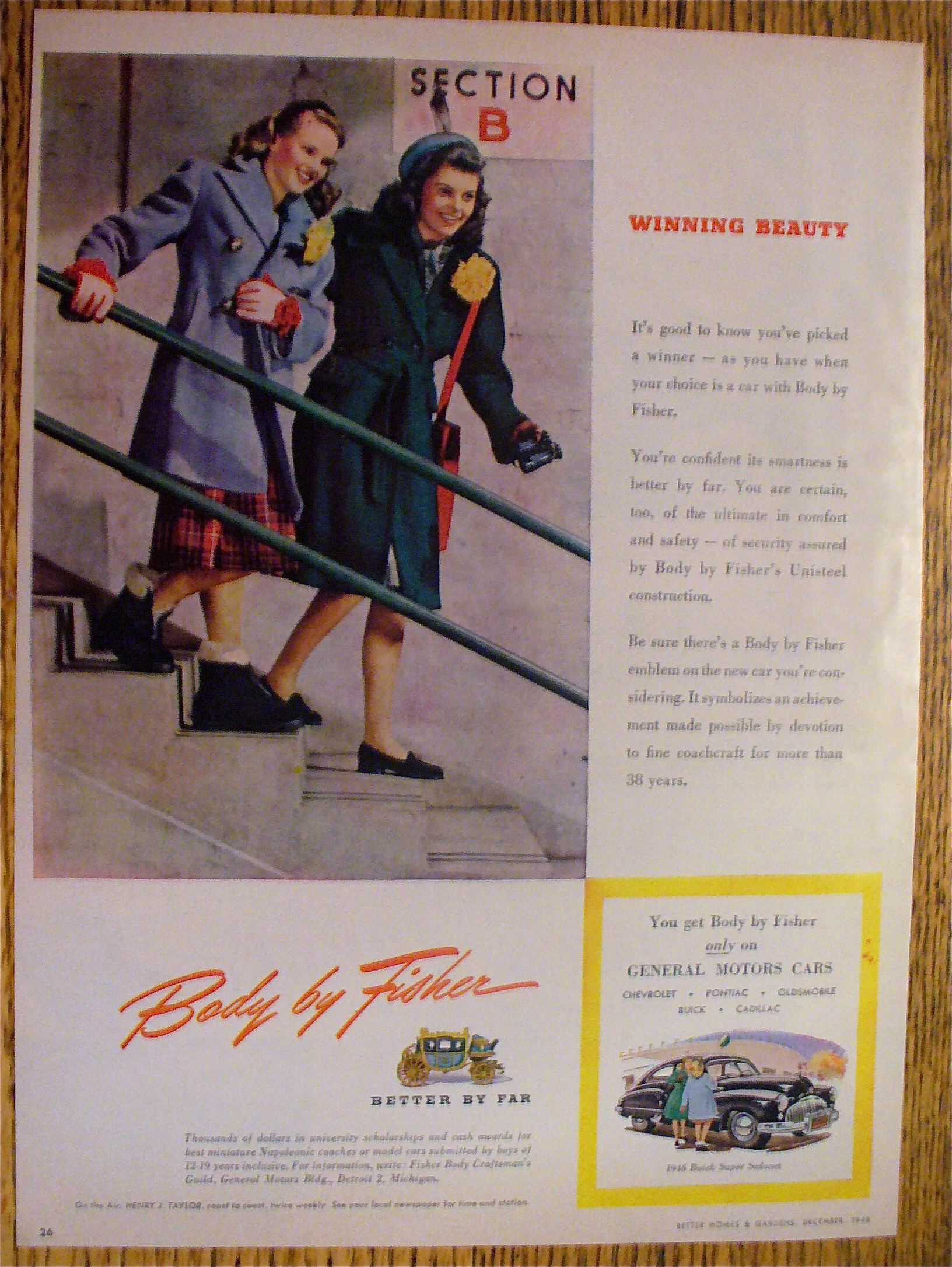 1946 Body By Fisher With Girls Going Down Stairs