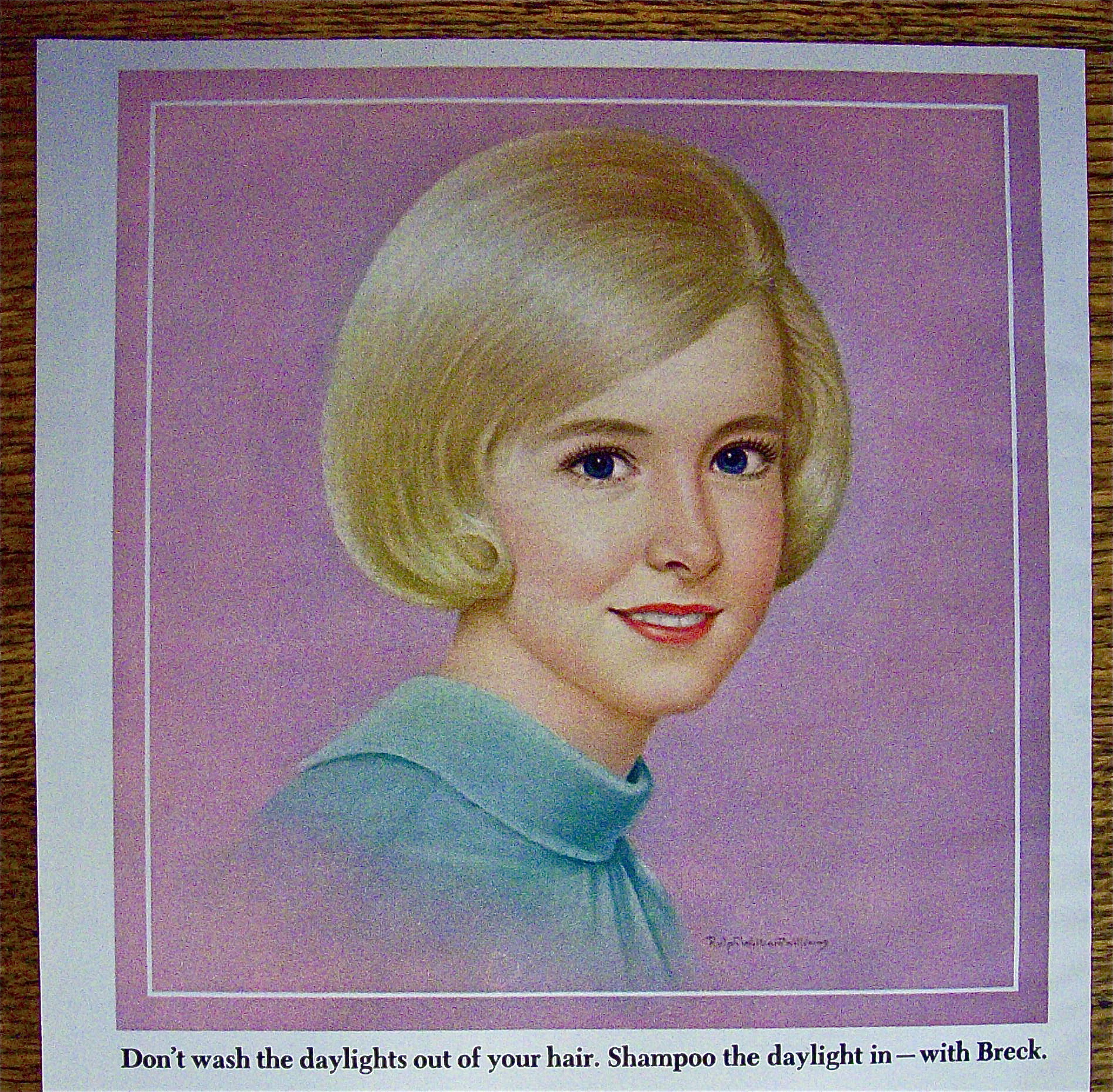 1964 Breck Shampoo with Lovely Blonde Haired Woman