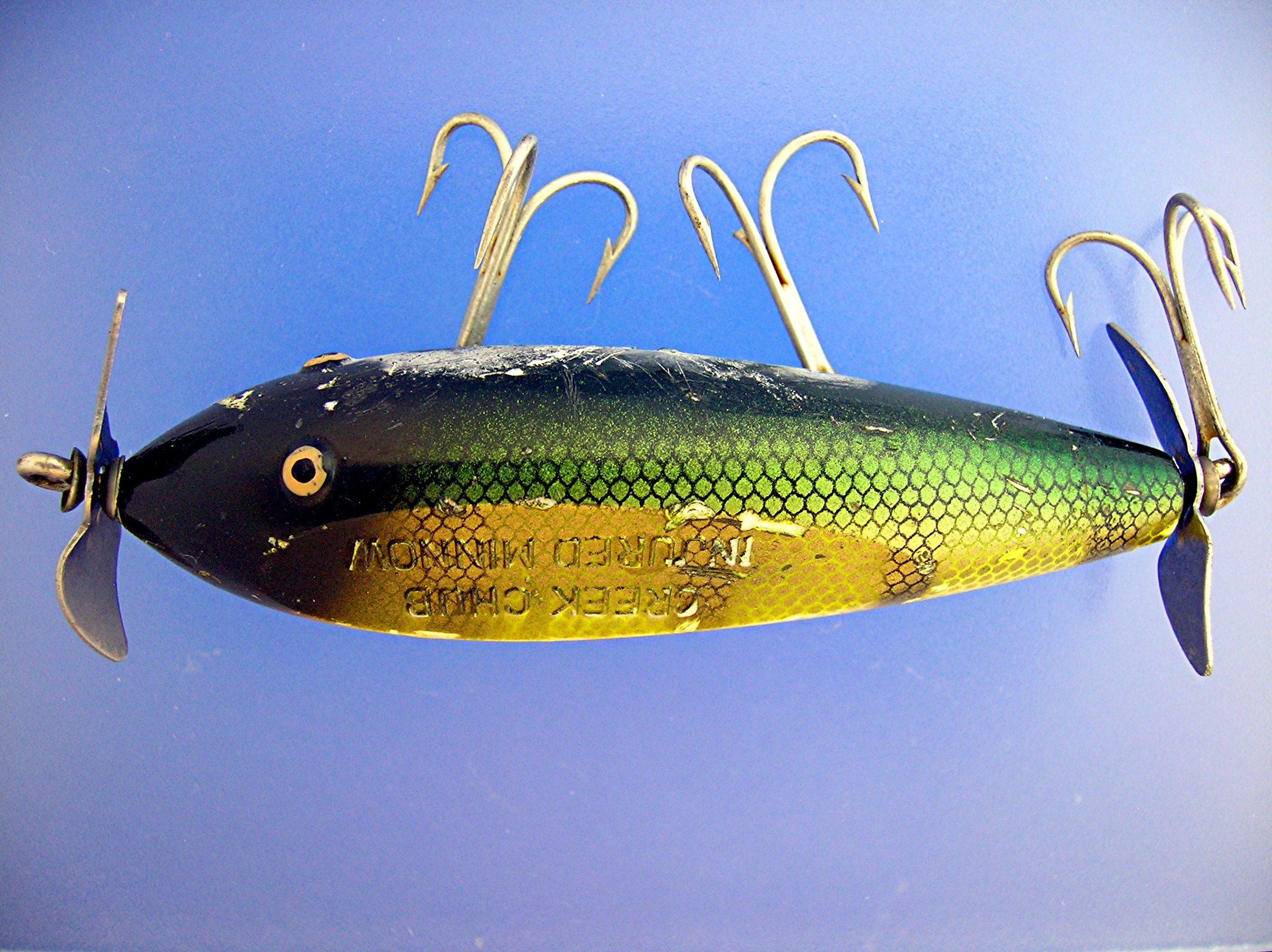 Fishing Lures Lot of 4, Creek Chub, Pico, Heddon, Hula