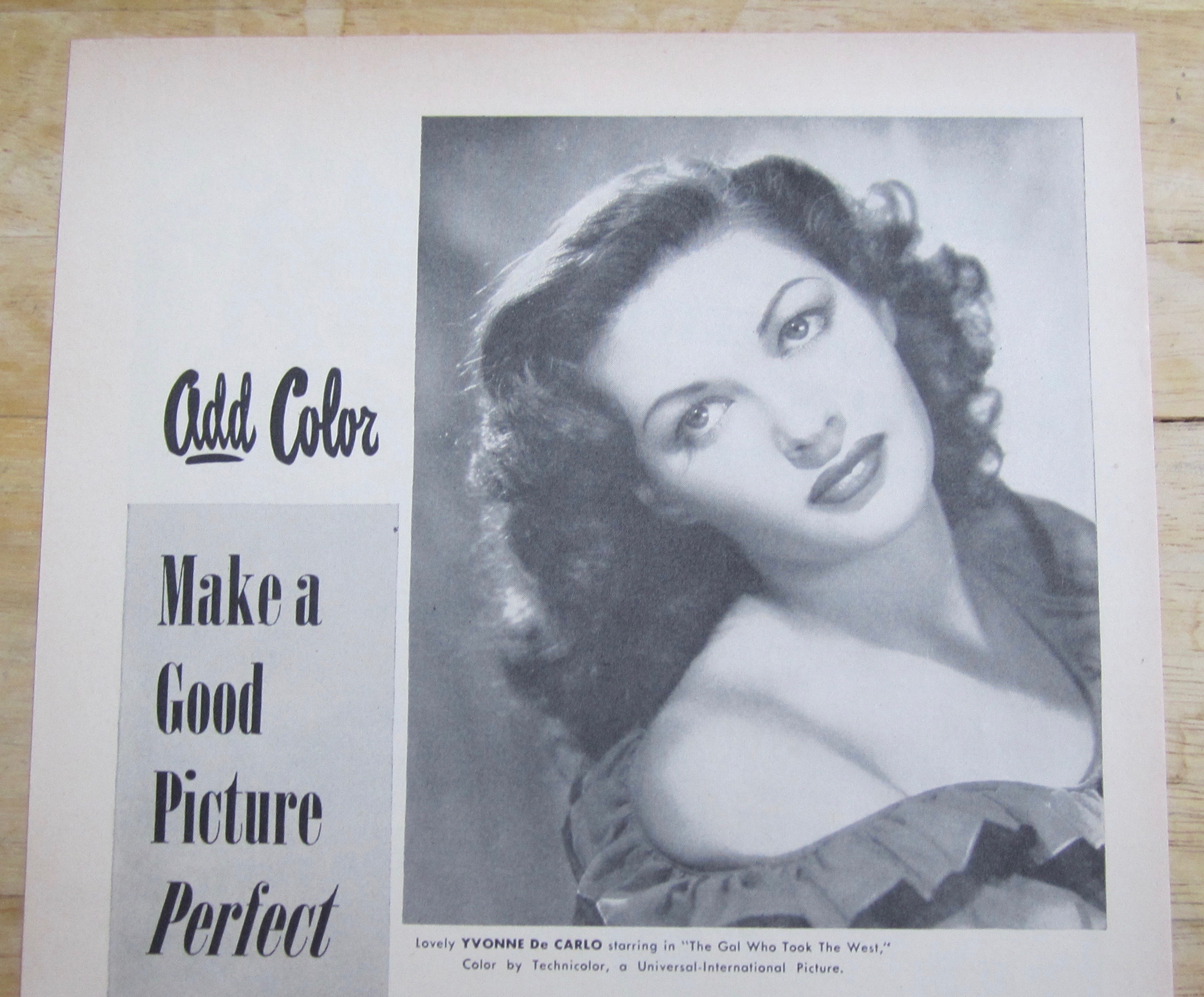 1949 Marshall's Photo-Oil Colors with Yvonne De Carlo