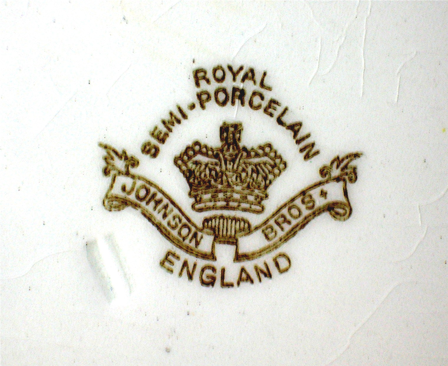 Royal Semi Porcelain  Transfer Ware Johnson Bros Platte