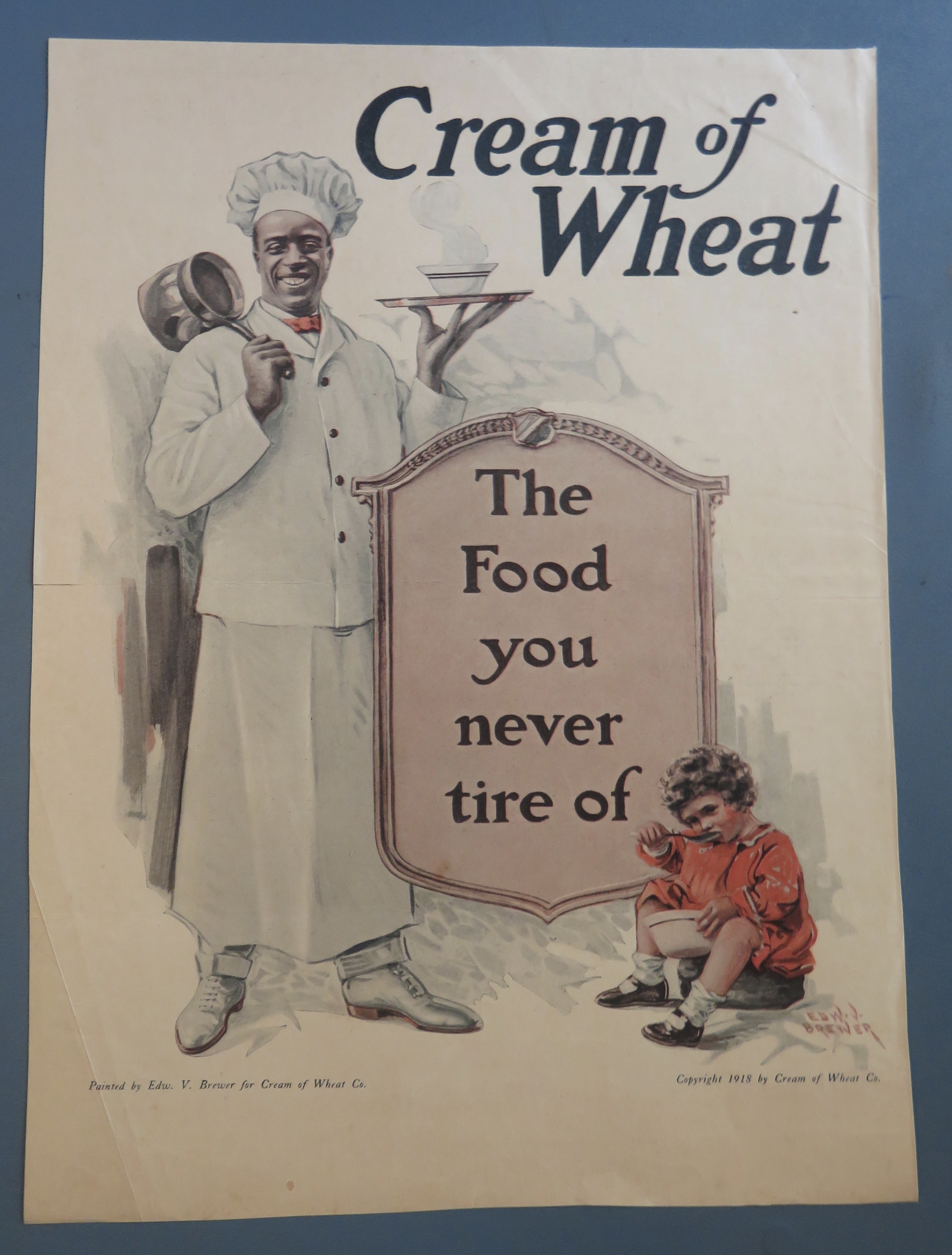1918 Cream Of Wheat with Cream Of Wheat Man & Child