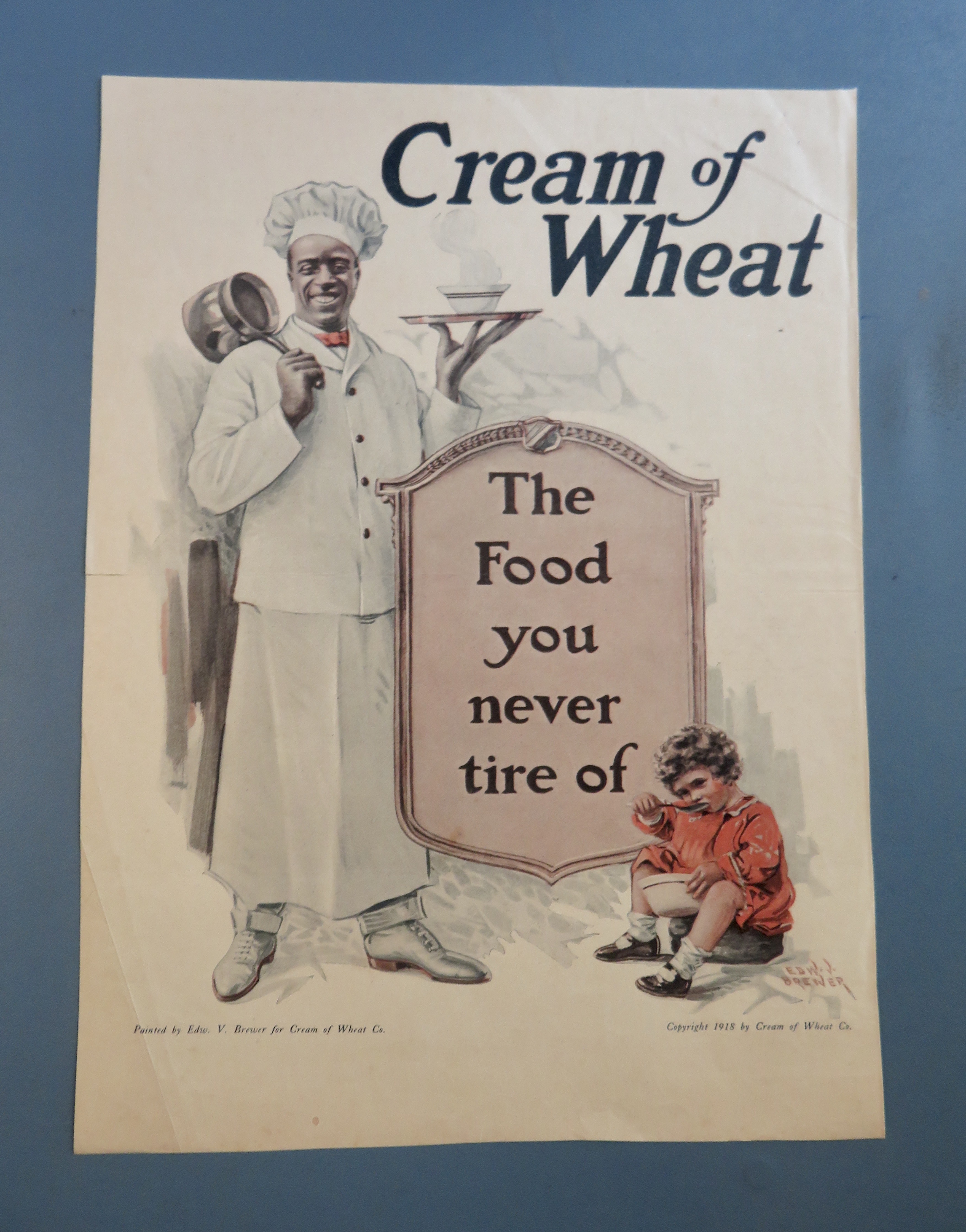 1918 Cream Of Wheat with Cream Of Wheat Man & Child