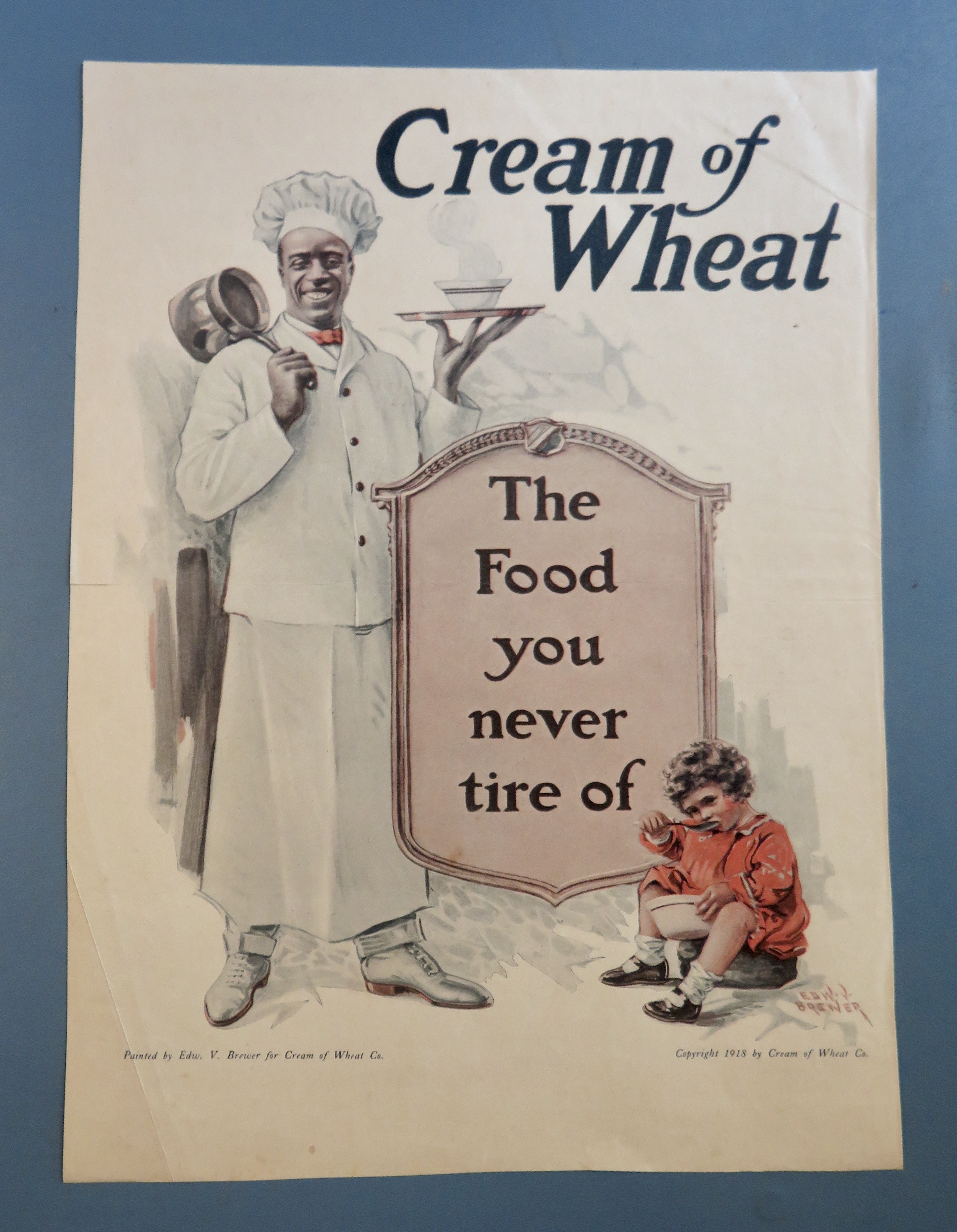 1918 Cream Of Wheat with Cream Of Wheat Man & Child