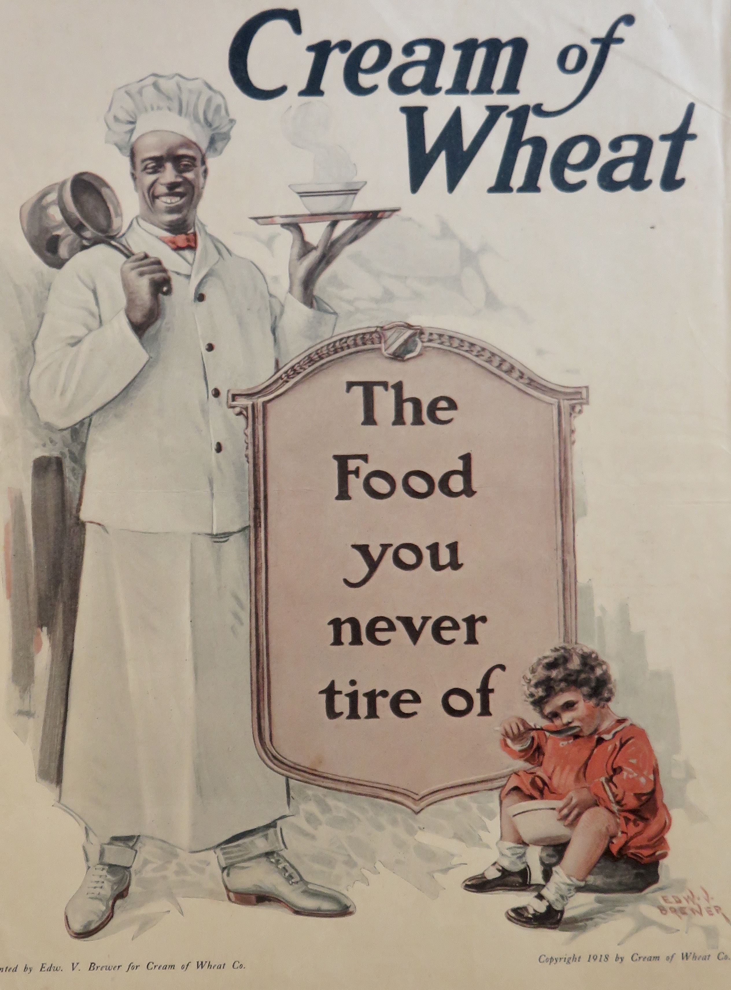 1918 Cream Of Wheat with Cream Of Wheat Man & Child