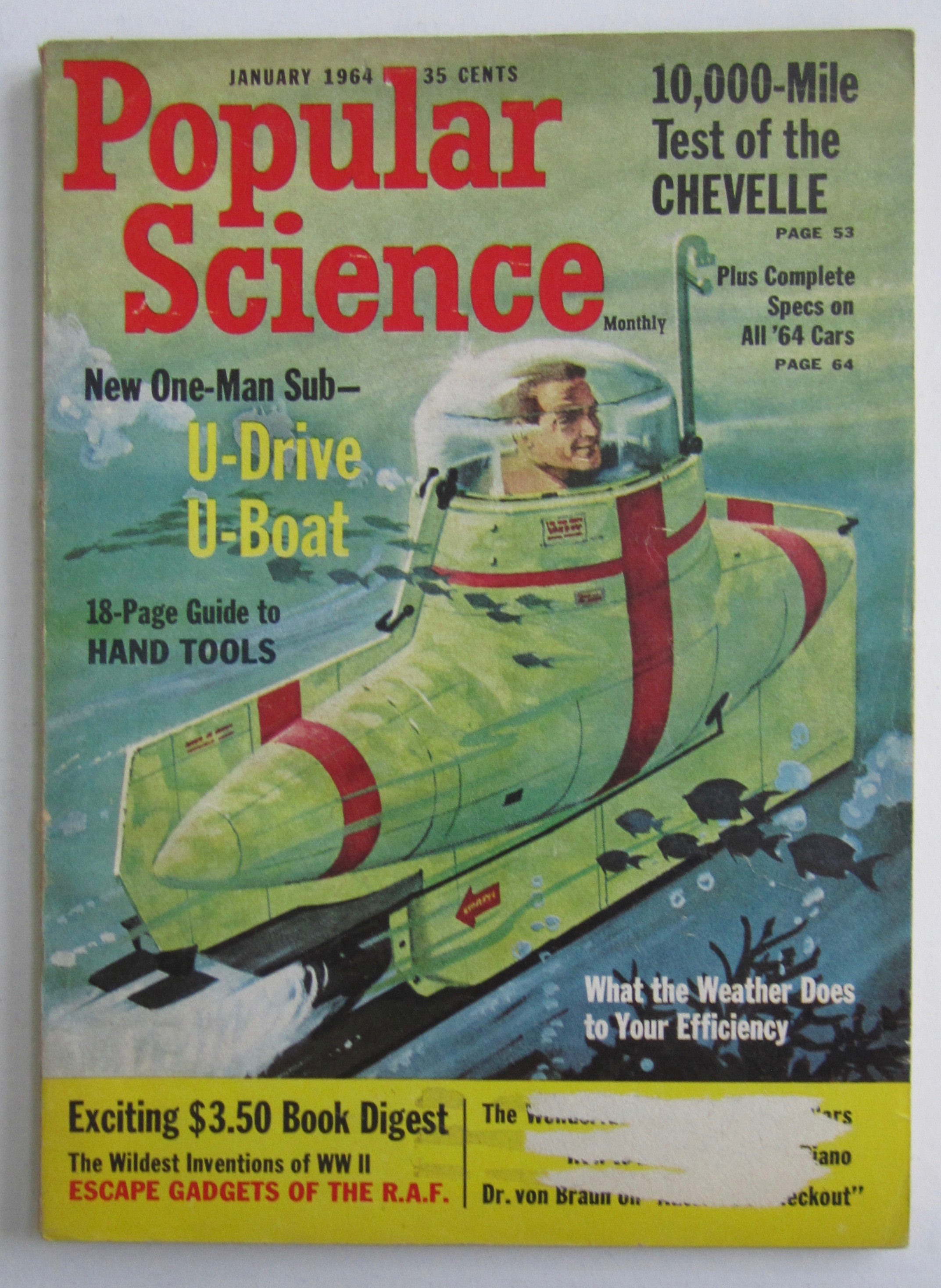 Popular Science-January 1964-U Drive U Boat (1 Man Sub)