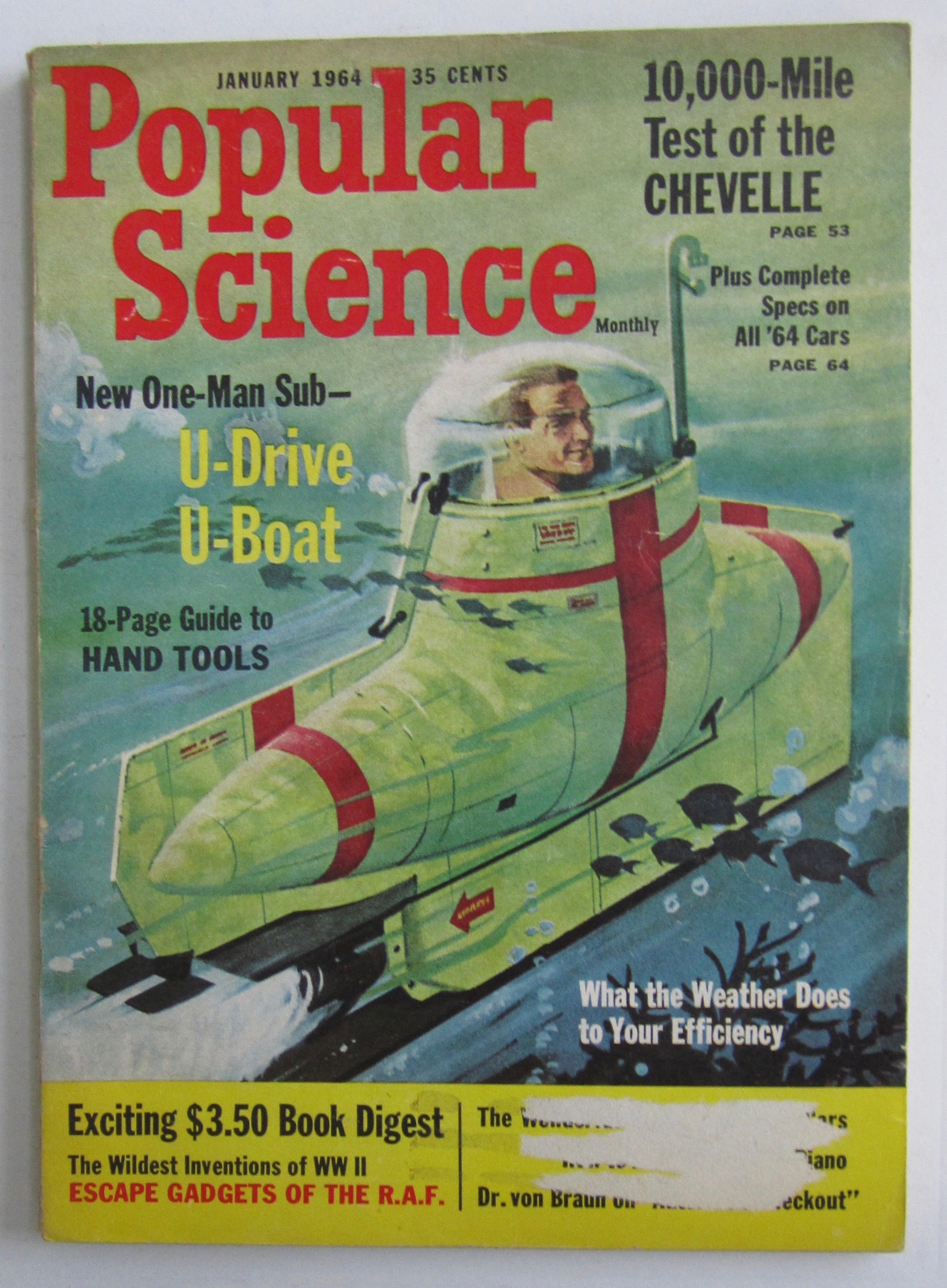 Popular Science-January 1964-U Drive U Boat (1 Man Sub)