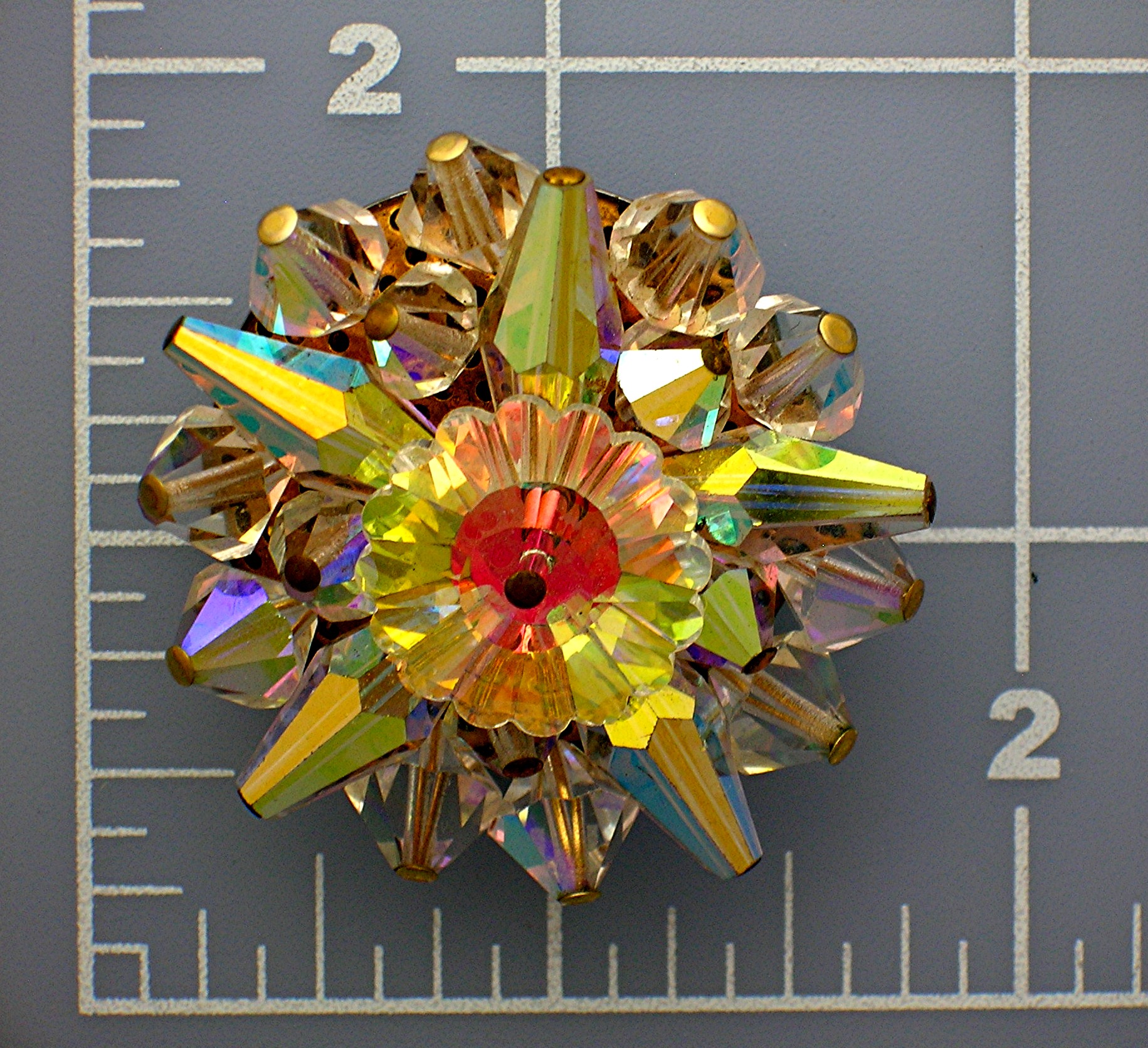 Crystal Rivoli Sunray Brooch