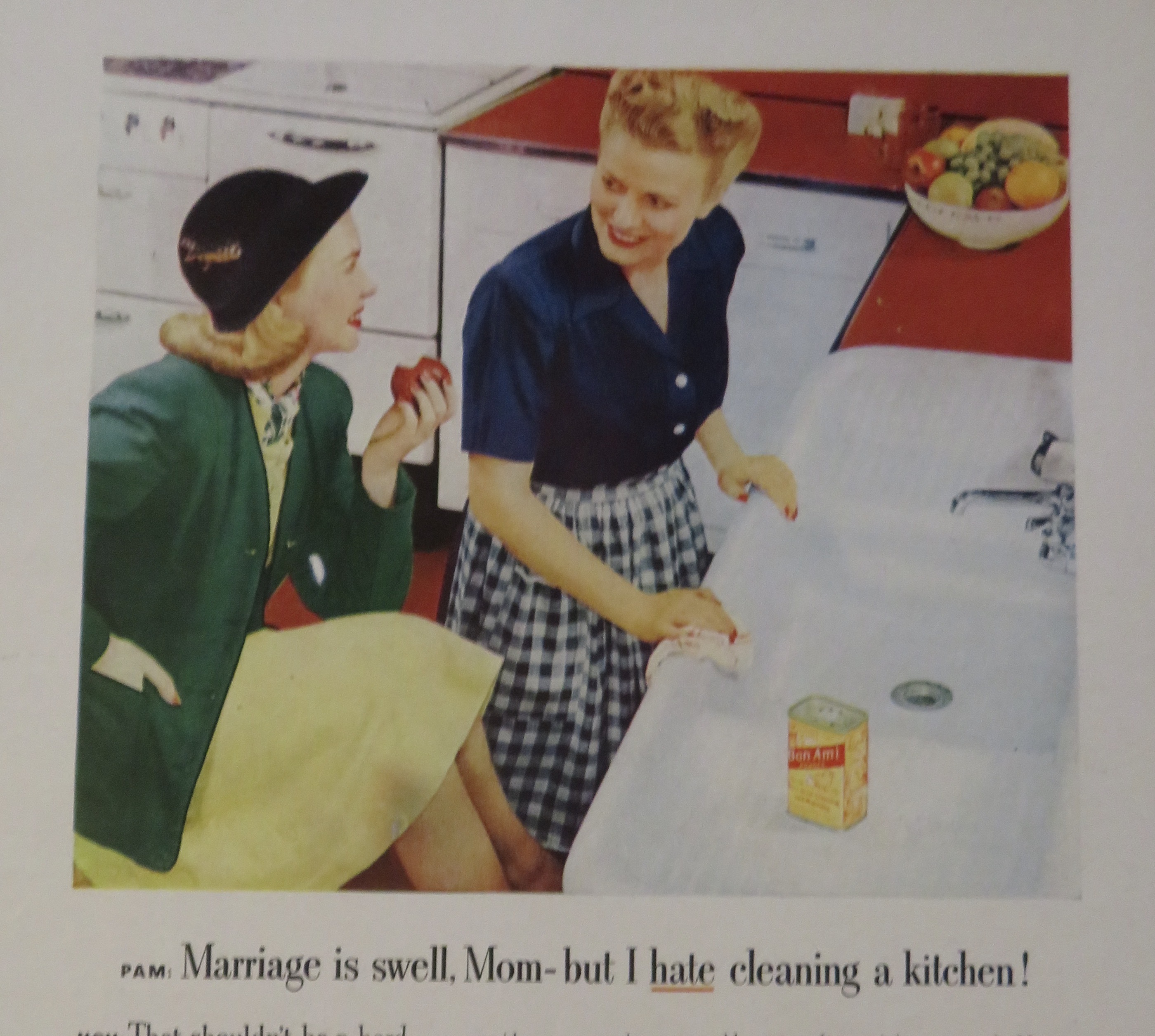 1946 Bon Ami With Woman Talking About Cleaning