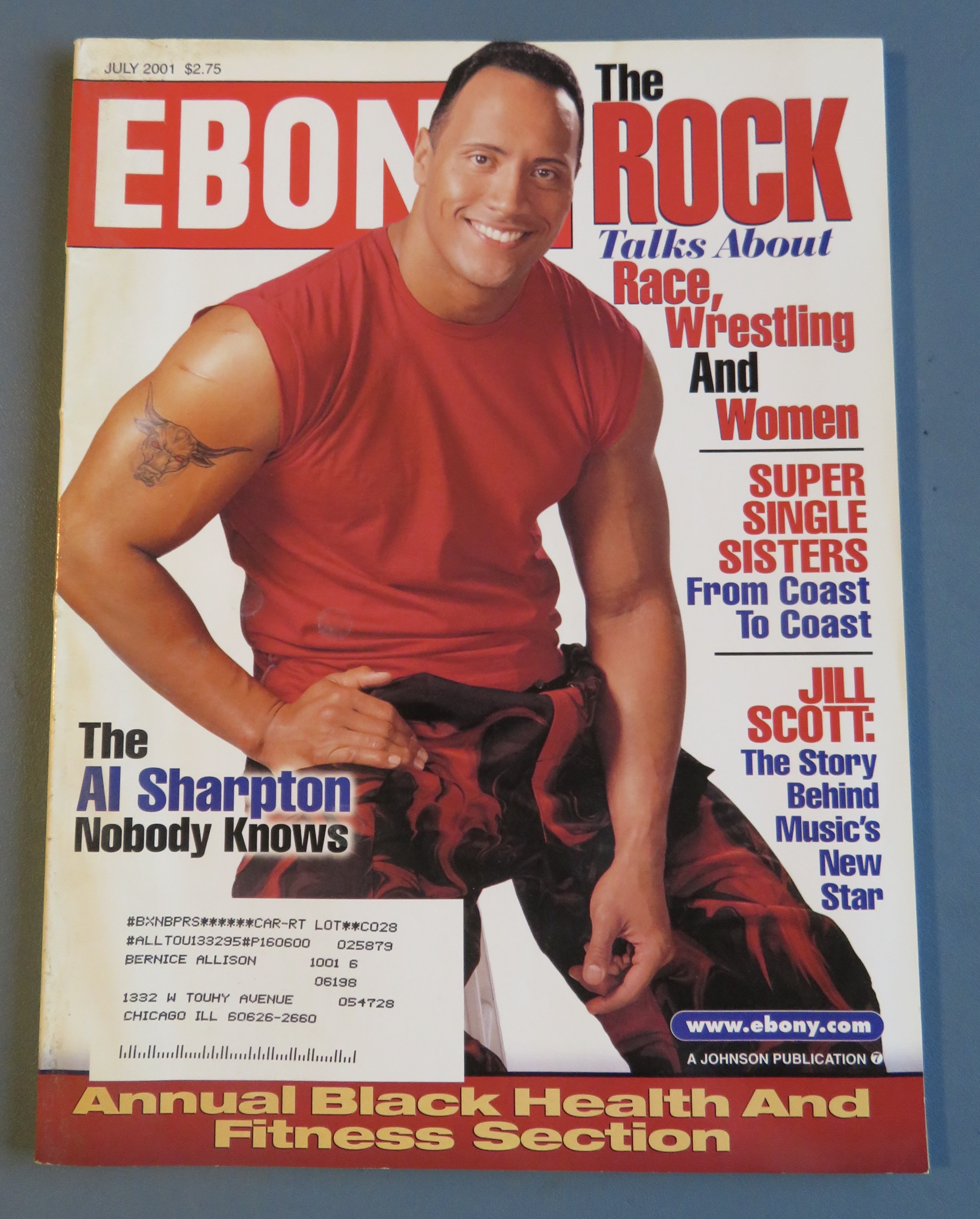 Ebony Magazine - July 2001 - The Rock
