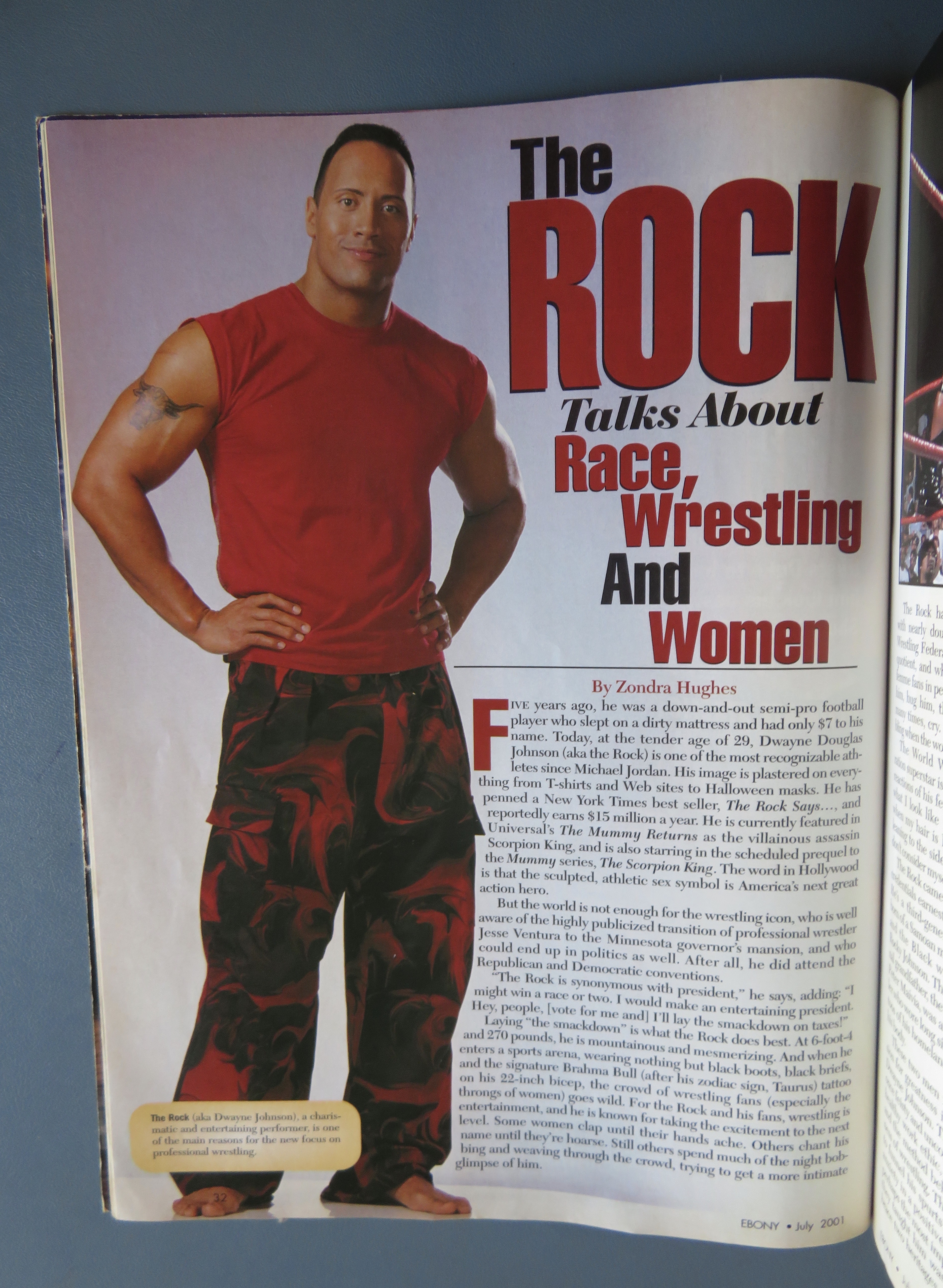 Ebony Magazine - July 2001 - The Rock