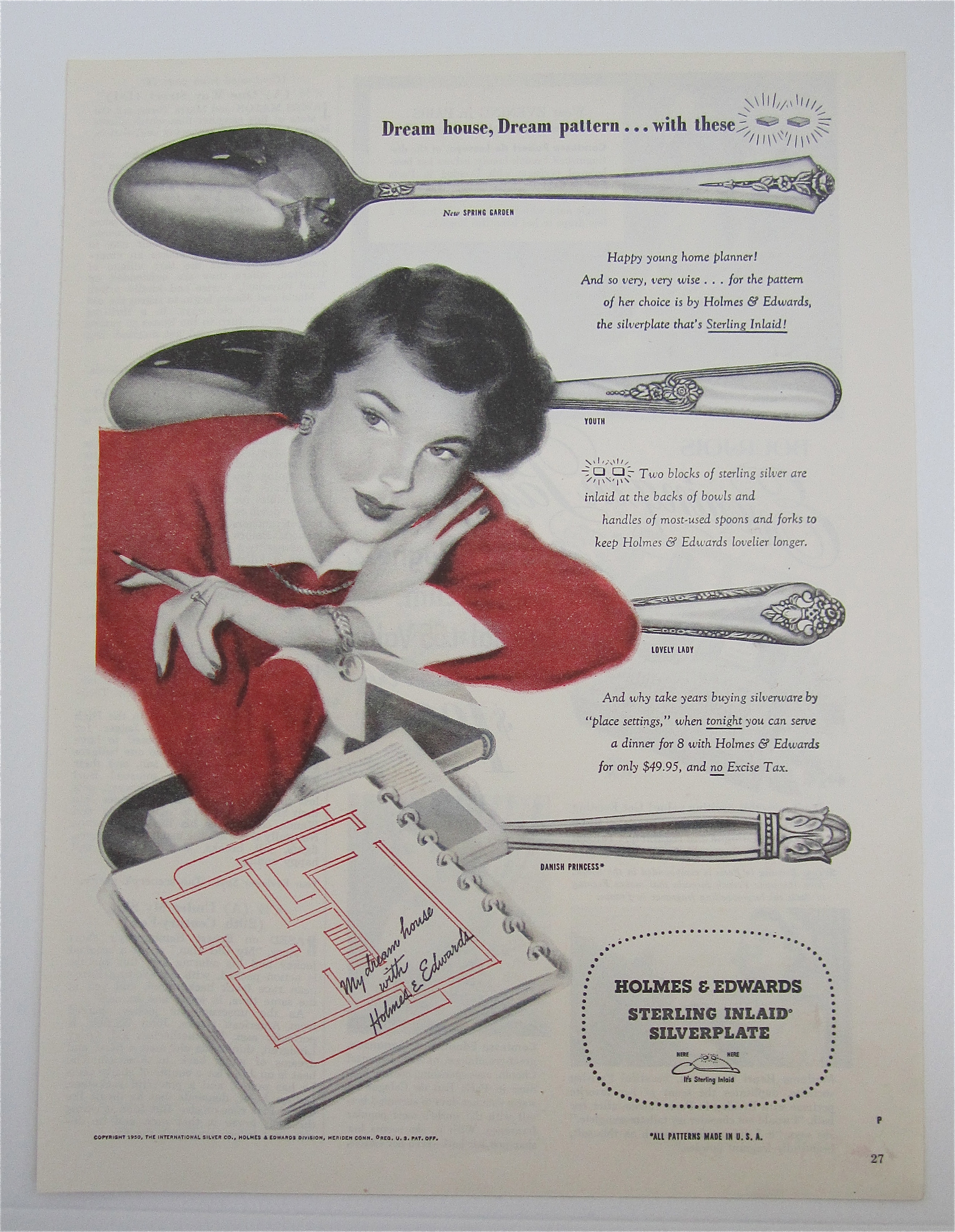 1950 Holmes & Edwards Silverplate w/ Woman