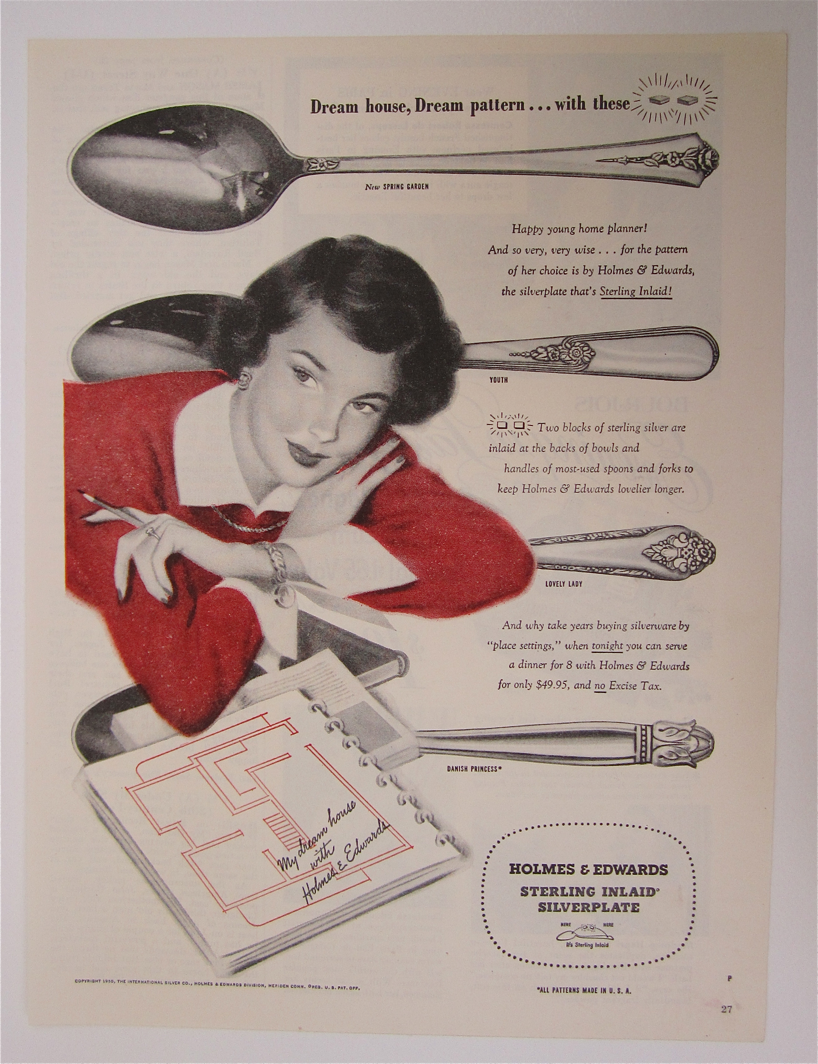 1950 Holmes & Edwards Silverplate w/ Woman